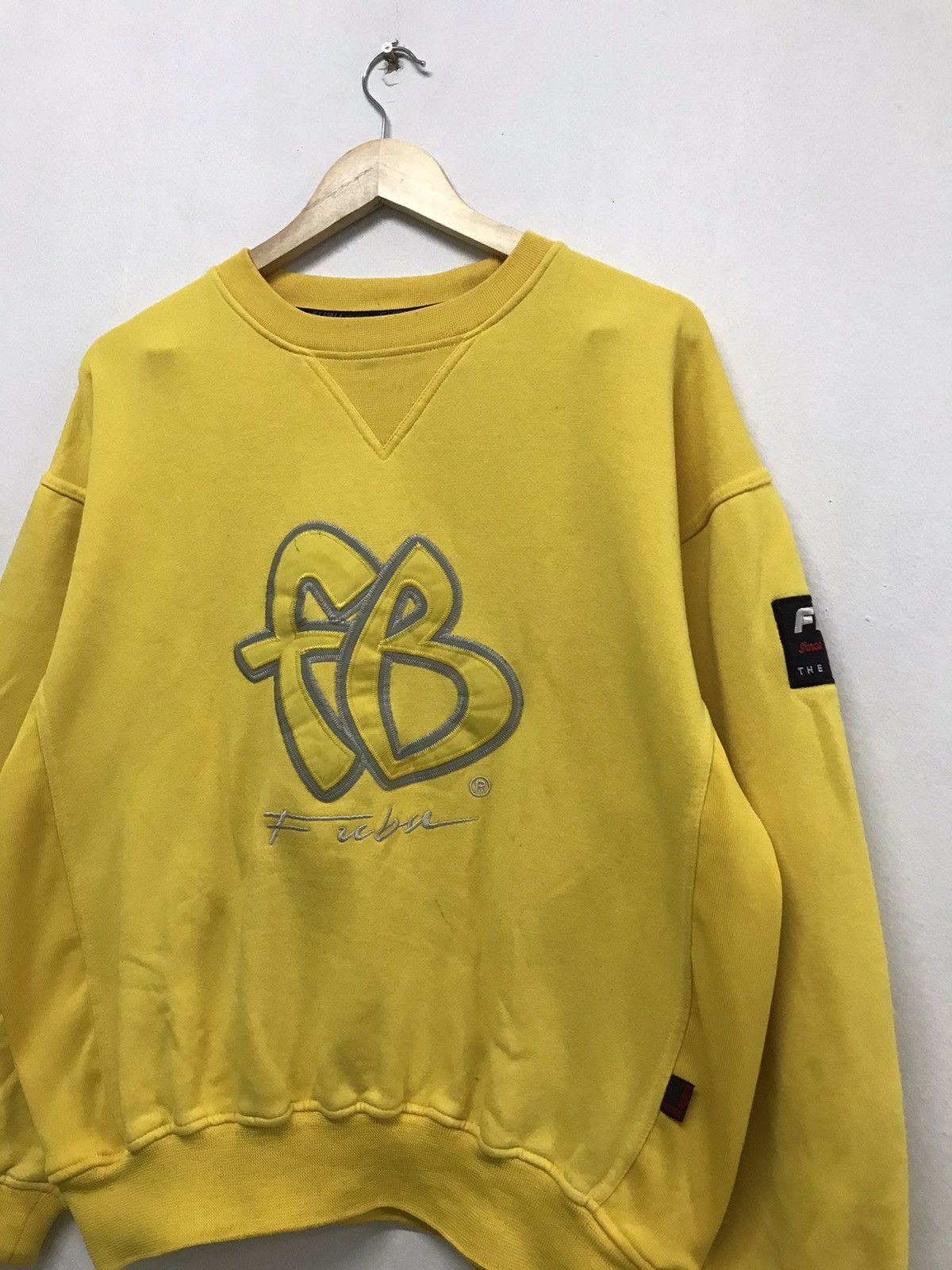 Fubu Vintage y2k Fubu Big Logo Sweatshirt Yellow Size US L / EU 52-54 / 3 - 3 Thumbnail