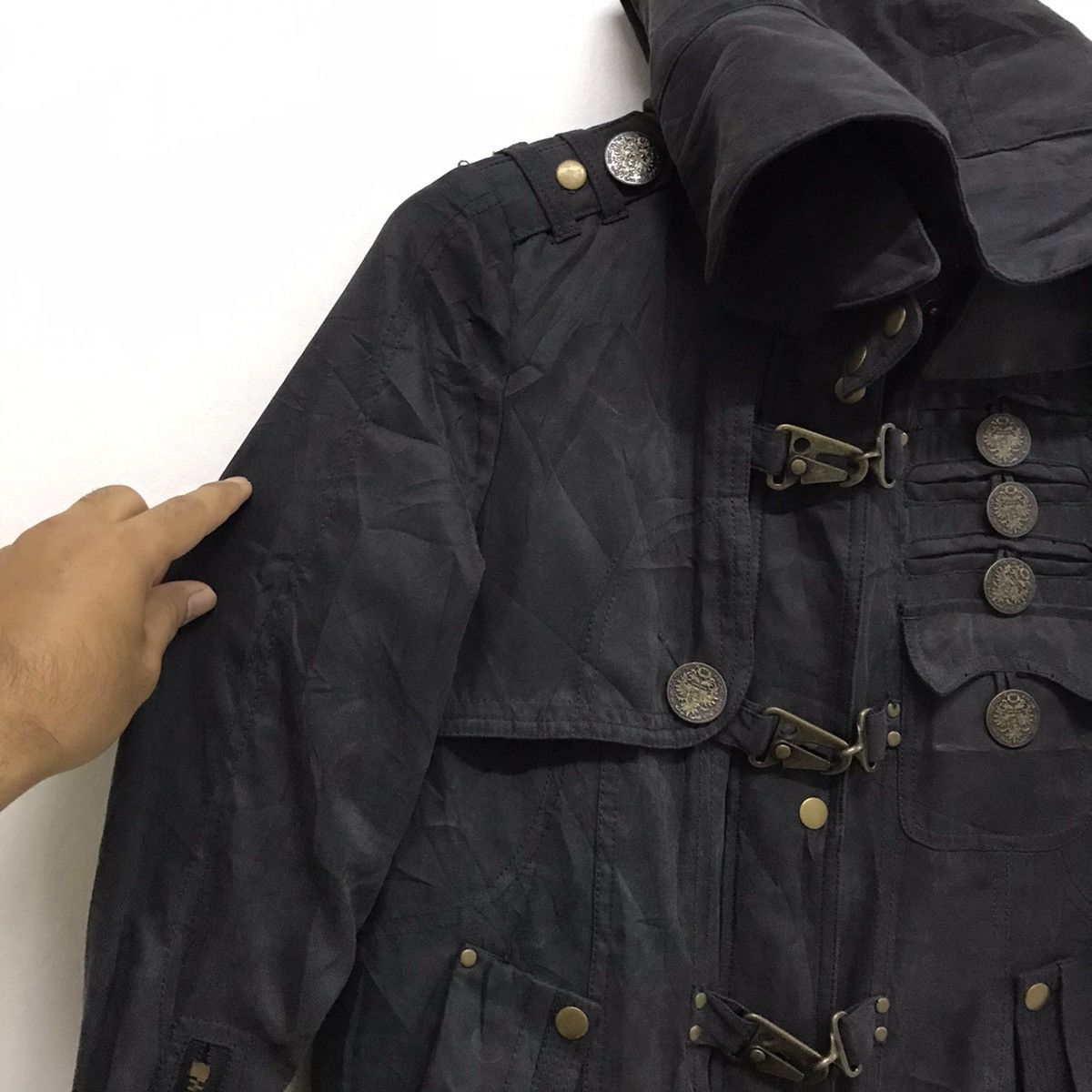 If Six Was Nine 🥷🏿Harajuku Rebels SWORDFISH Steampunk Bondage Long Jacket Size S / US 4 / IT 40 - 3 Thumbnail
