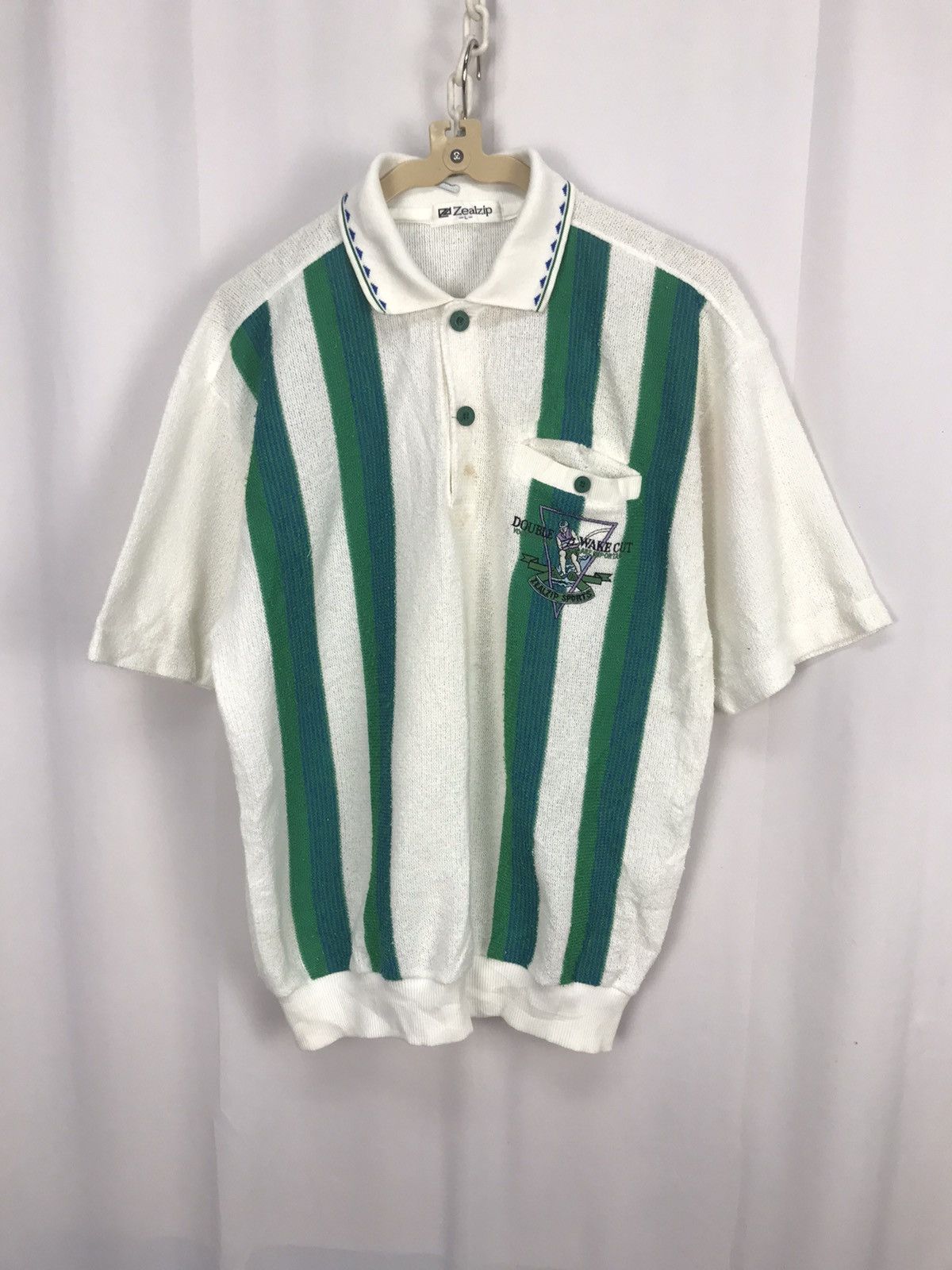 Japanese Brand × Vintage Zealzip polos halfbutton embroidered logo shortsleeve shirt Size US M / EU 48-50 / 2 - 9 Thumbnail