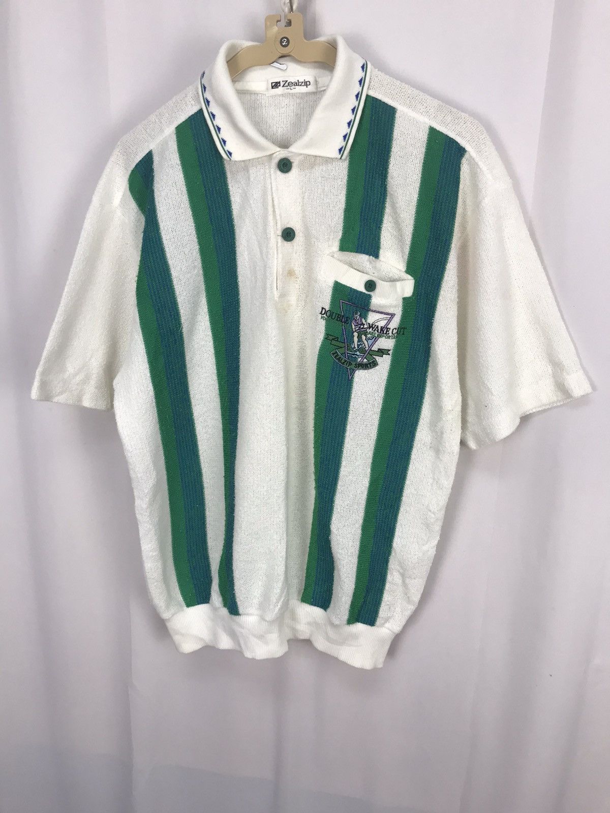 Japanese Brand × Vintage Zealzip polos halfbutton embroidered logo shortsleeve shirt Size US M / EU 48-50 / 2 - 7 Thumbnail