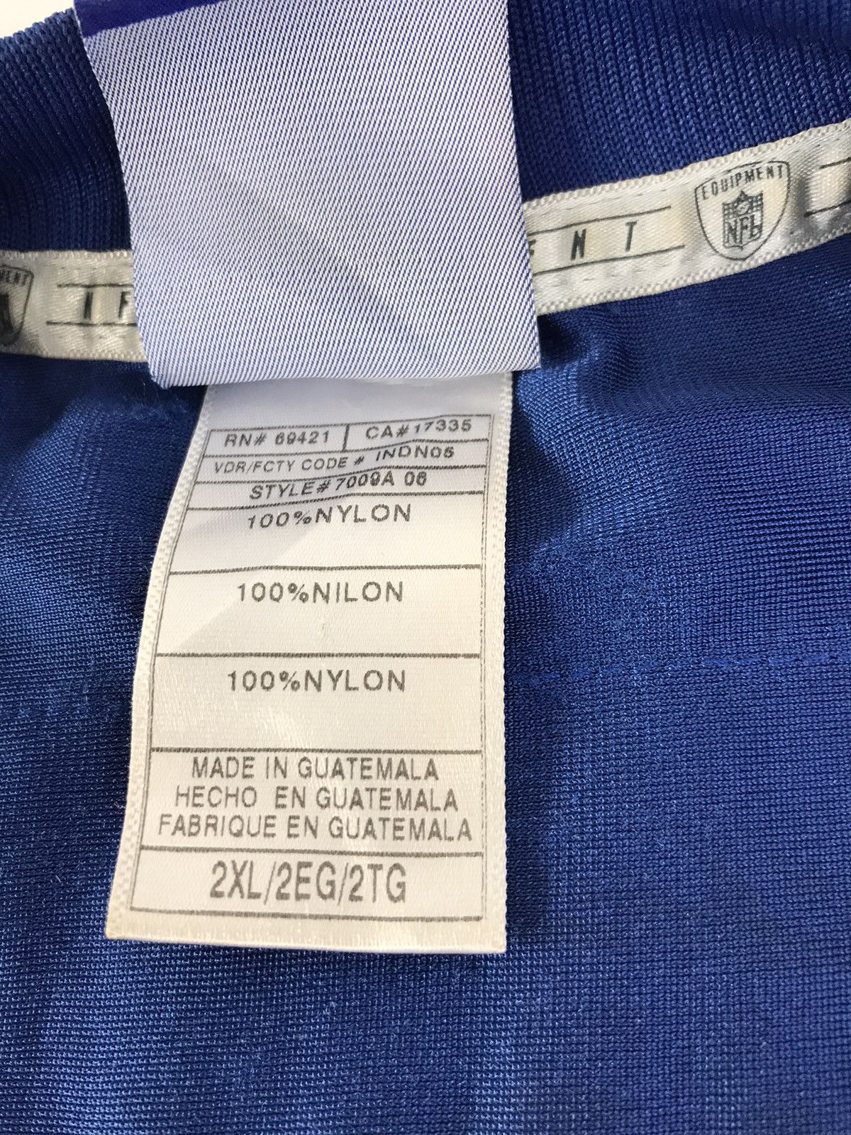 NFL × Reebok Reebok On Field Equipment COLTS Player Issue Jerseys R152j Size US XXL / EU 58 / 5 - 9 Thumbnail