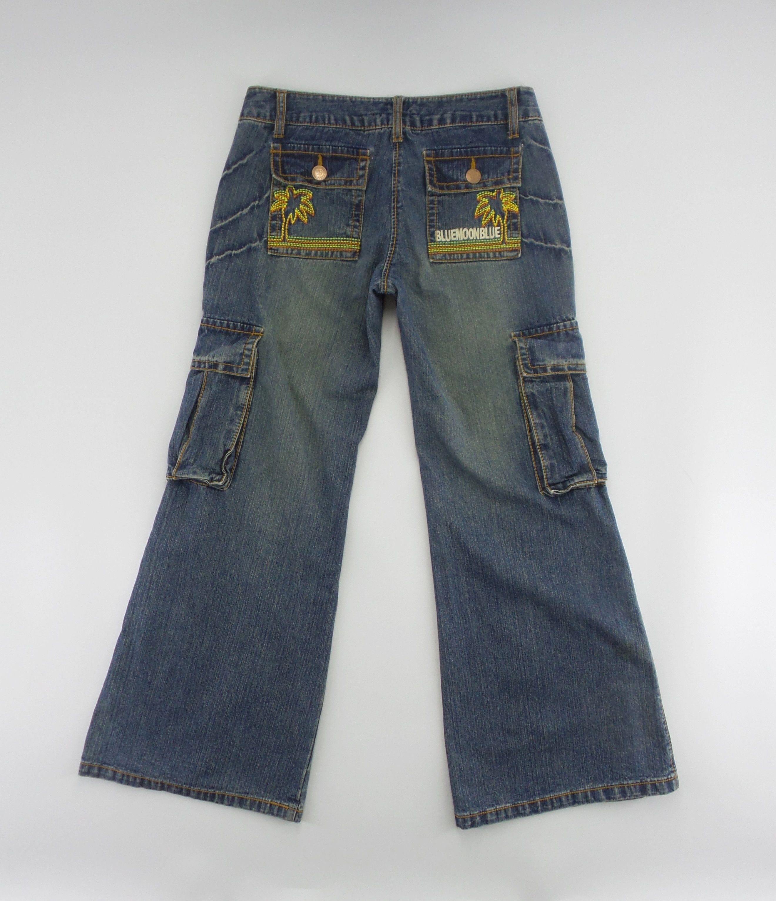 Japanese Brand Blue Moon Blue Side Pockets Jeans W15xL37 Size US 26 / EU 42 - 8 Thumbnail