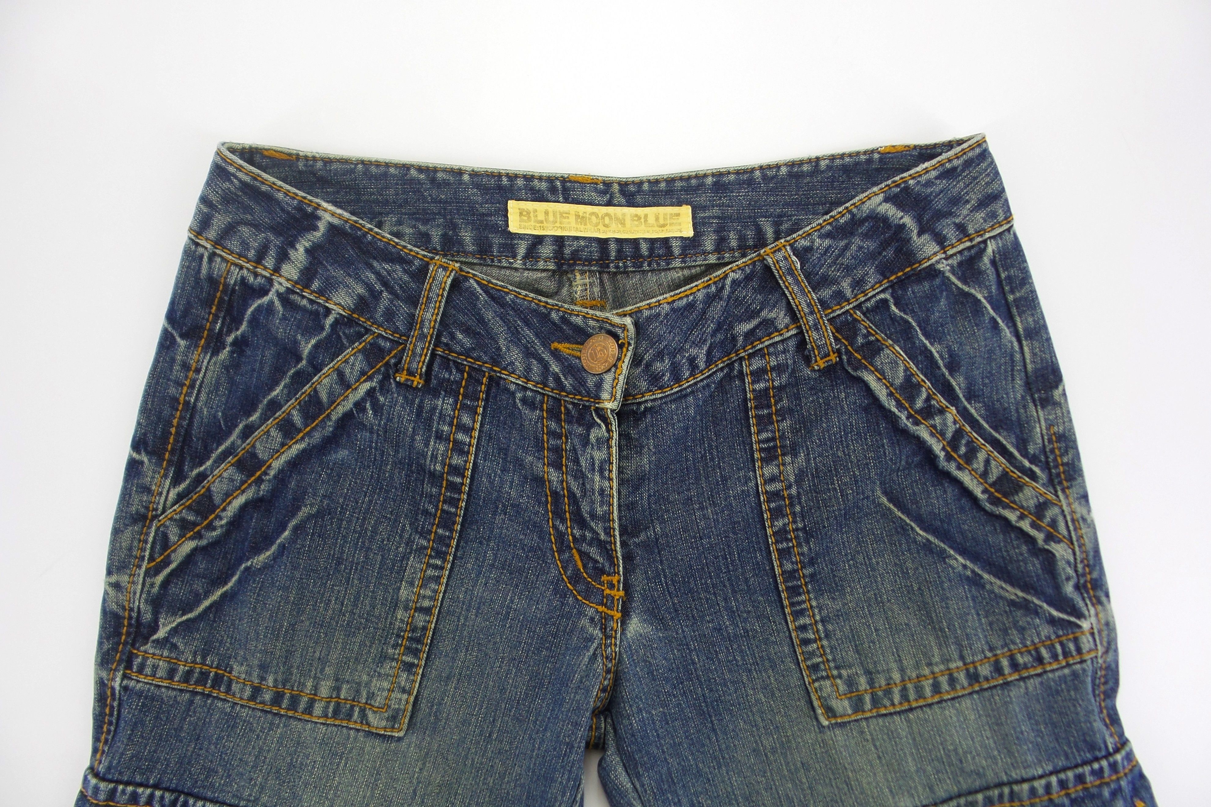 Japanese Brand Blue Moon Blue Side Pockets Jeans W15xL37 Size US 26 / EU 42 - 2 Thumbnail