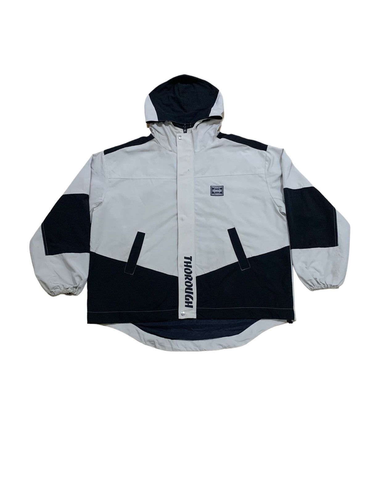 image of Girl Skateboards x Skategang Japanese Rogout Style Skateboard Windbreaker in Cream/Black (Size XL)