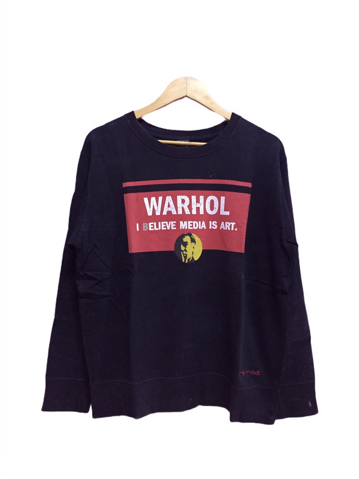 Andy Warhol × Uniqlo Andy Warhol I Believe Media Is Art Sweatshirts Size L Size US L / EU 52-54 / 3 - 1 Thumbnail