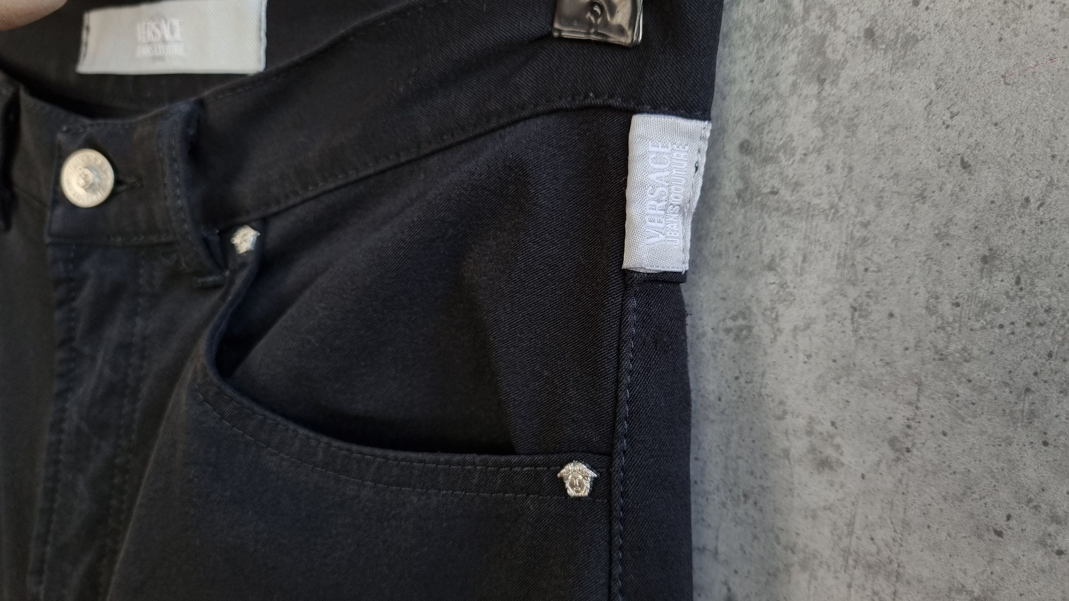 Versace × Versace Jeans Couture × Vintage 90s Vintage VERSACE Black trousers pants Size US 30 / EU 46 - 9 Thumbnail