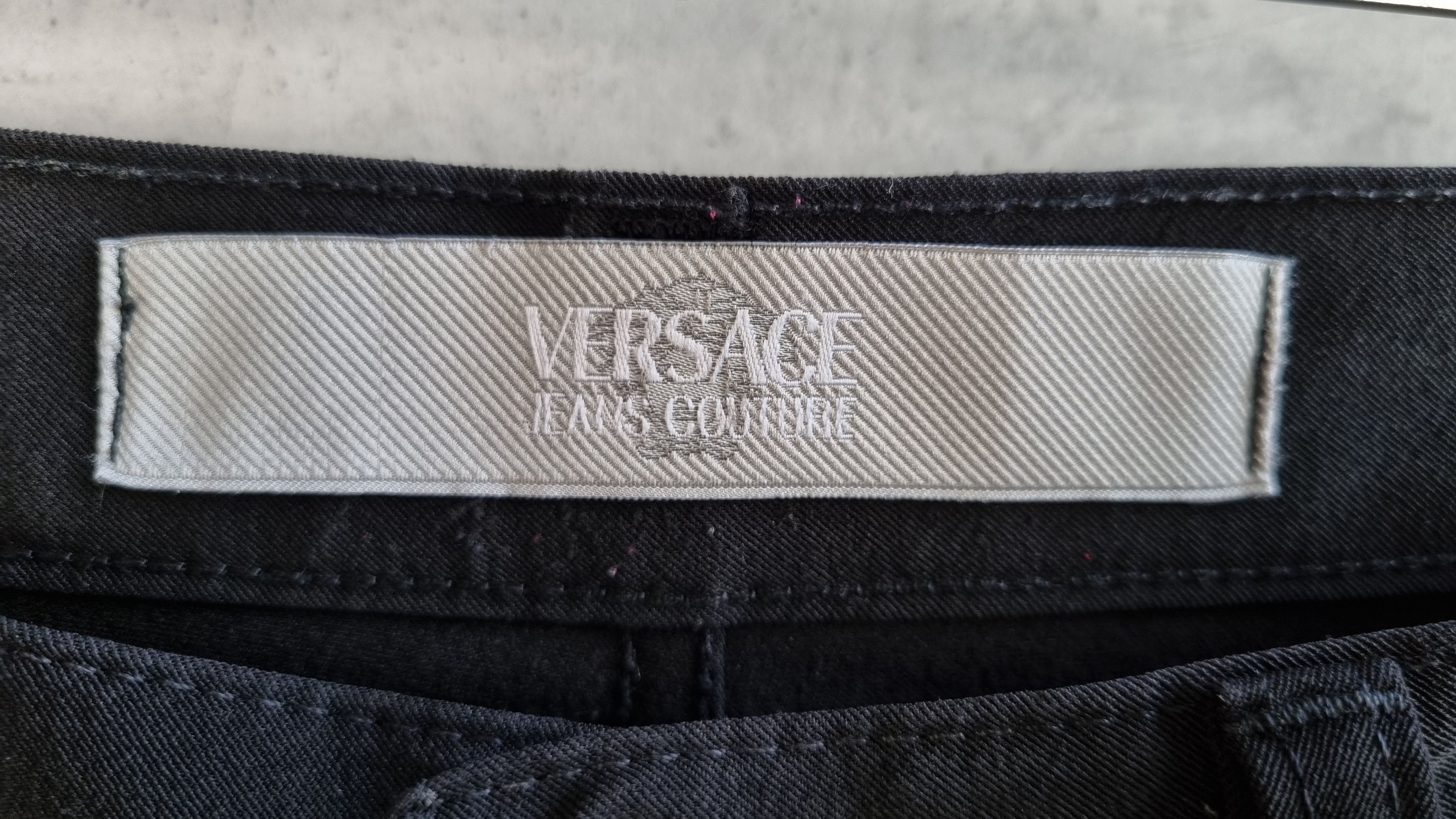 Versace × Versace Jeans Couture × Vintage 90s Vintage VERSACE Black trousers pants Size US 30 / EU 46 - 6 Thumbnail