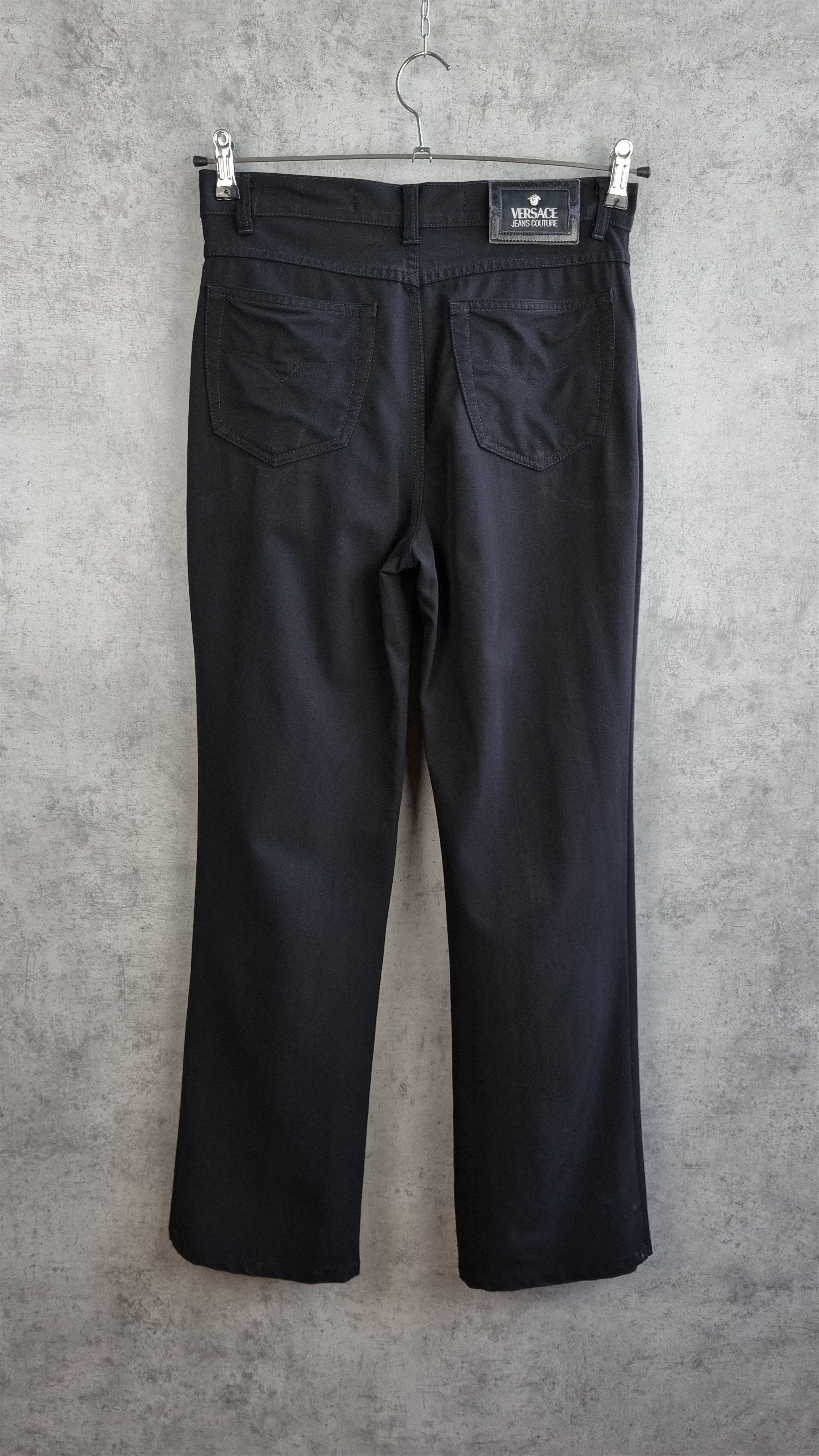 Versace × Versace Jeans Couture × Vintage 90s Vintage VERSACE Black trousers pants Size US 30 / EU 46 - 14 Thumbnail