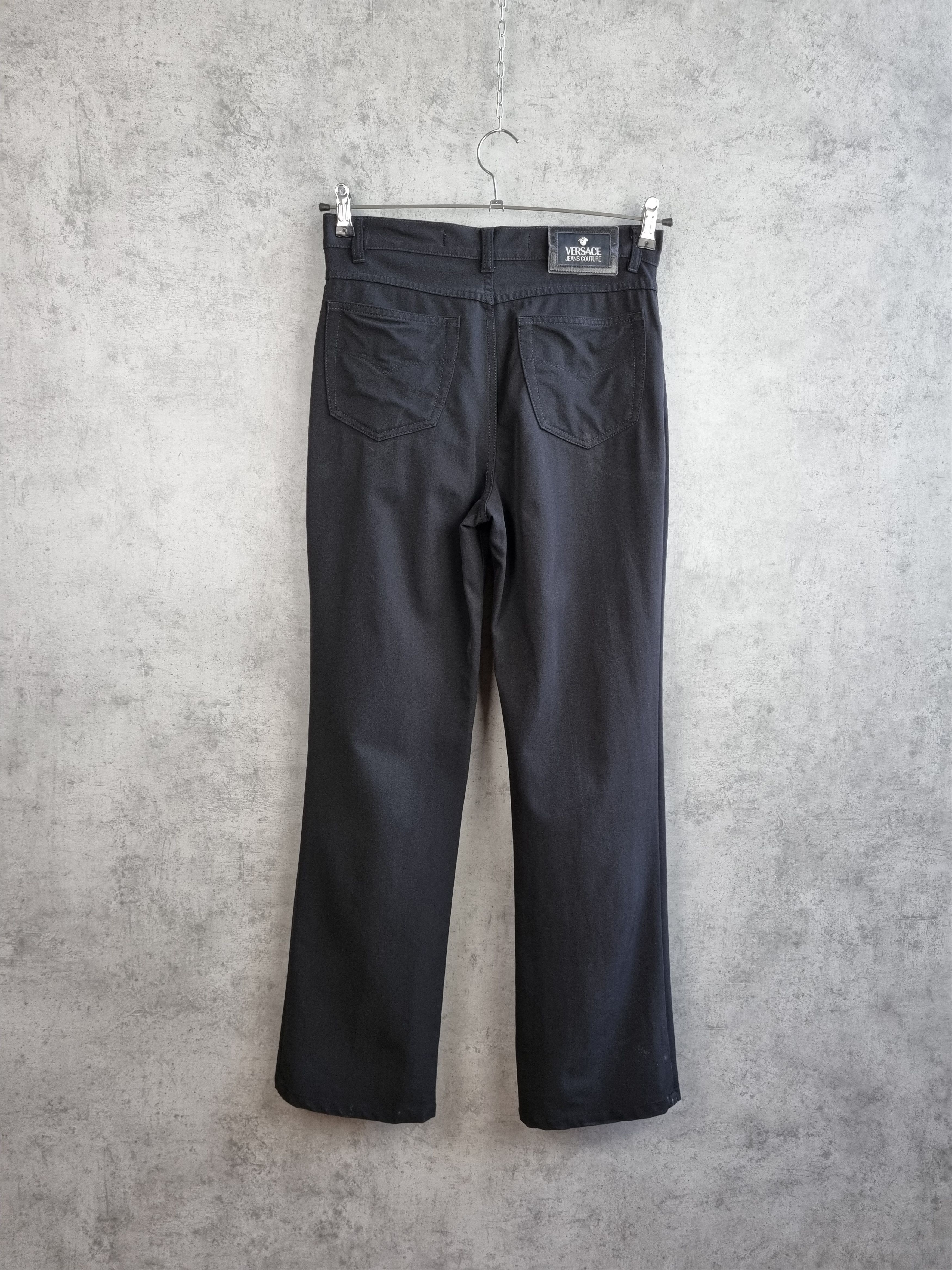 Versace × Versace Jeans Couture × Vintage 90s Vintage VERSACE Black trousers pants Size US 30 / EU 46 - 4 Thumbnail