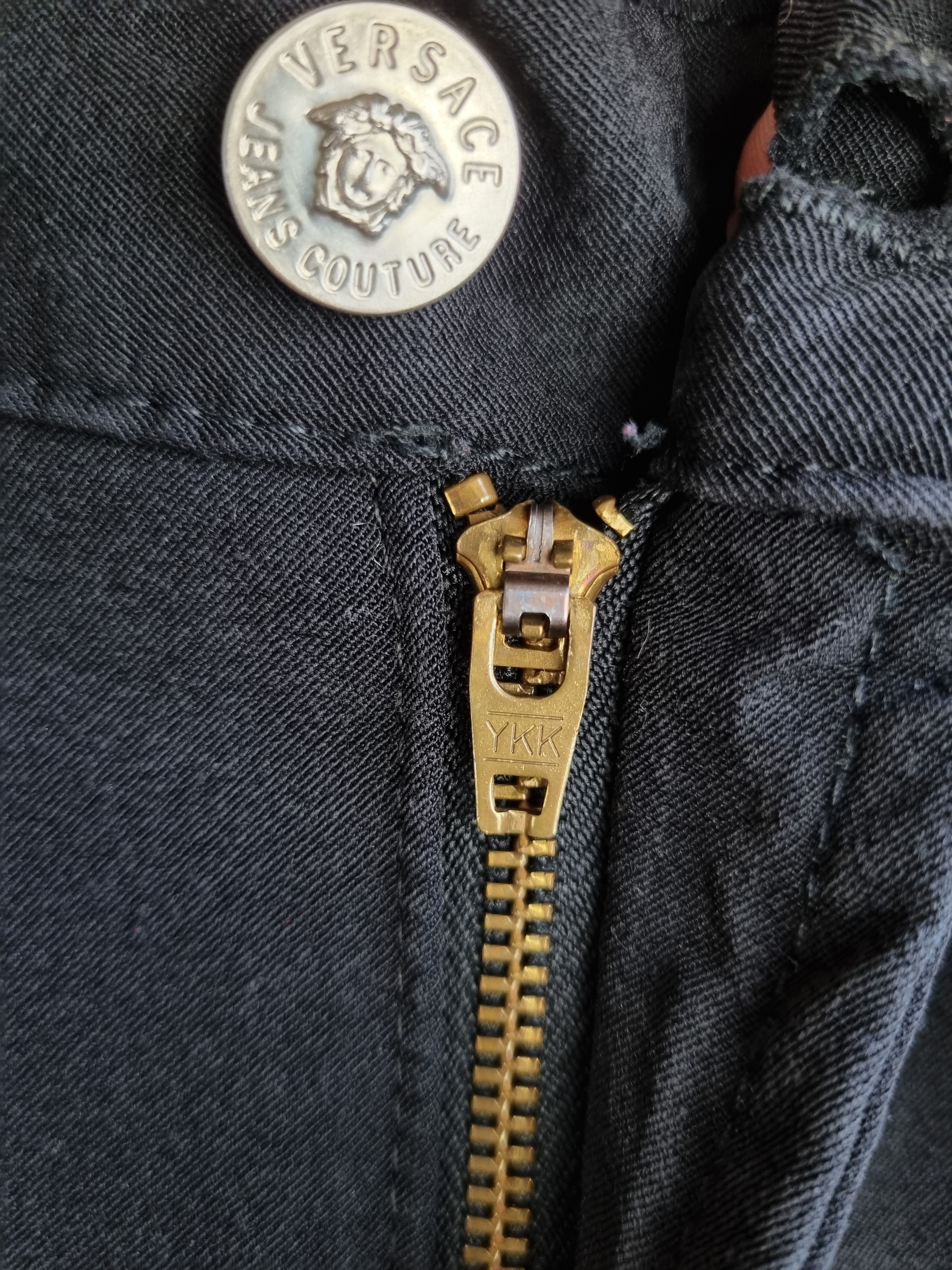 Versace × Versace Jeans Couture × Vintage 90s Vintage VERSACE Black trousers pants Size US 30 / EU 46 - 11 Thumbnail