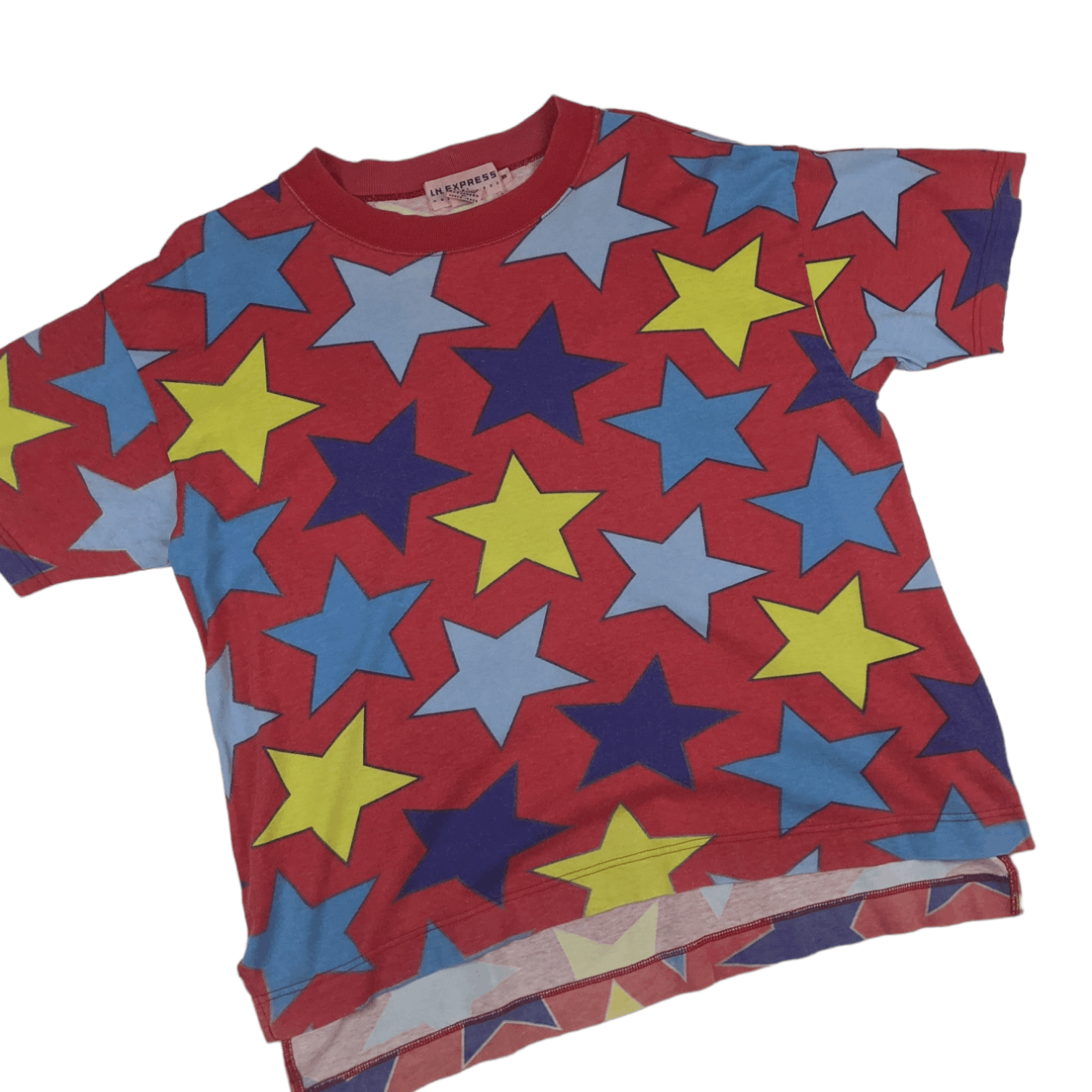 Japanese Brand IN EXPRESS By Nobuo Ikeda Star Monogram T-Shirt Size XL / US 12-14 / IT 48-50 - 3 Thumbnail