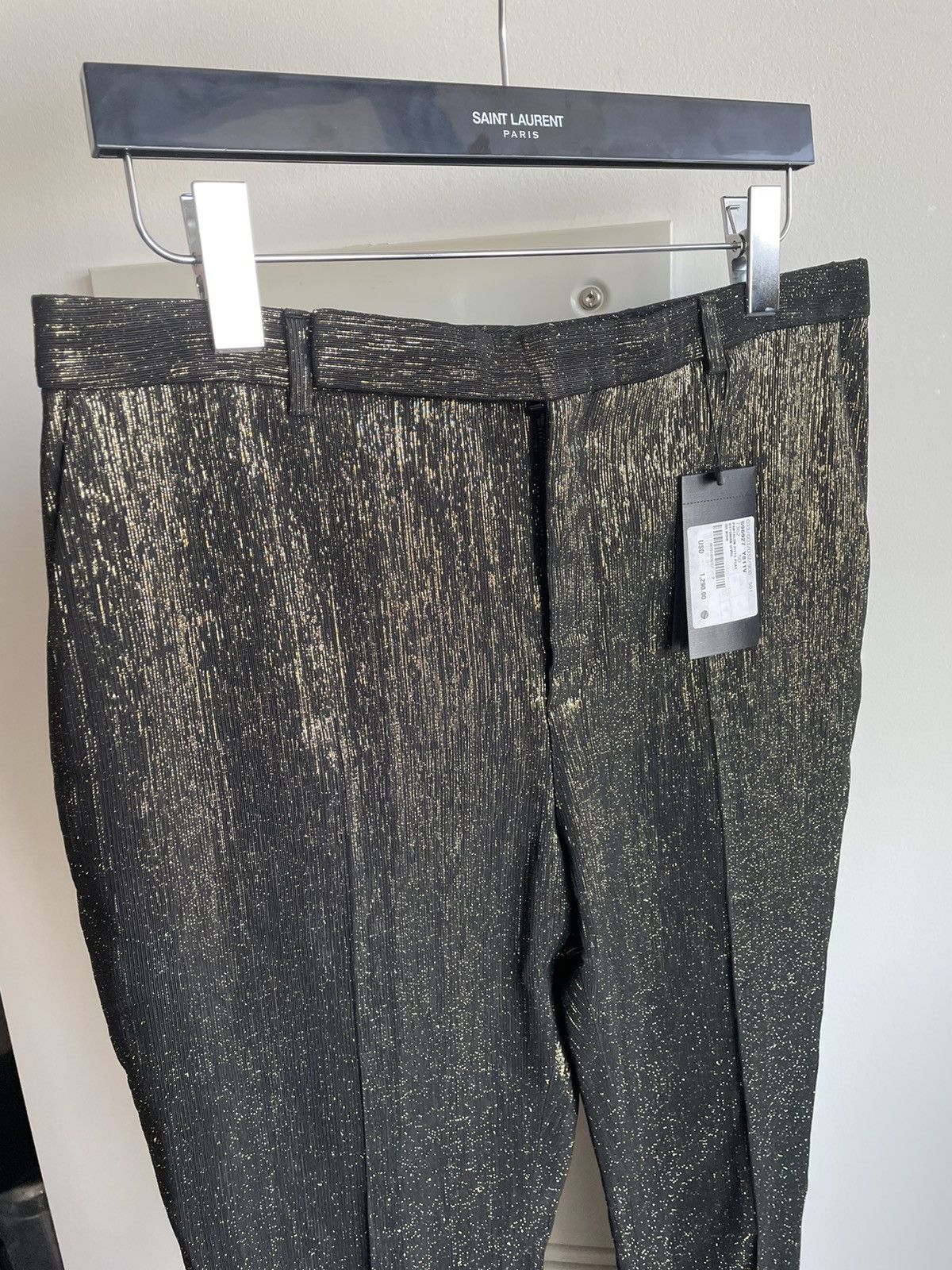 Saint Laurent Paris Brand NEW Rare $2,750 Super Runway Pure Silk Dress Pant Size US 31 - 16 Thumbnail