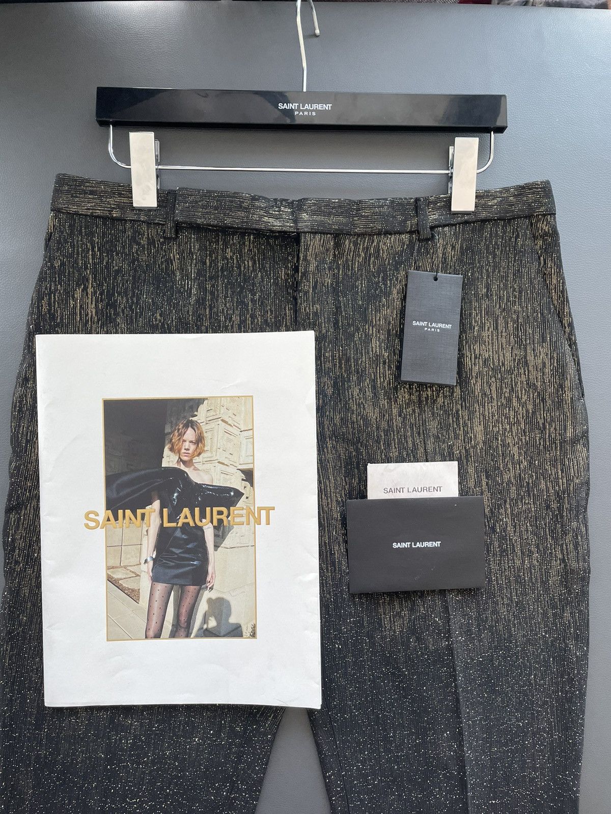 Saint Laurent Paris Brand NEW Rare $2,750 Super Runway Pure Silk Dress Pant Size US 31 - 4 Thumbnail