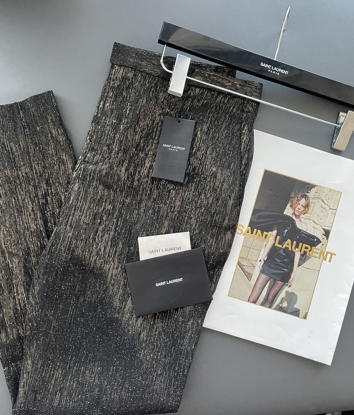 Saint Laurent Paris Brand NEW Rare $2,750 Super Runway Pure Silk Dress Pant Size US 31 - 7 Thumbnail