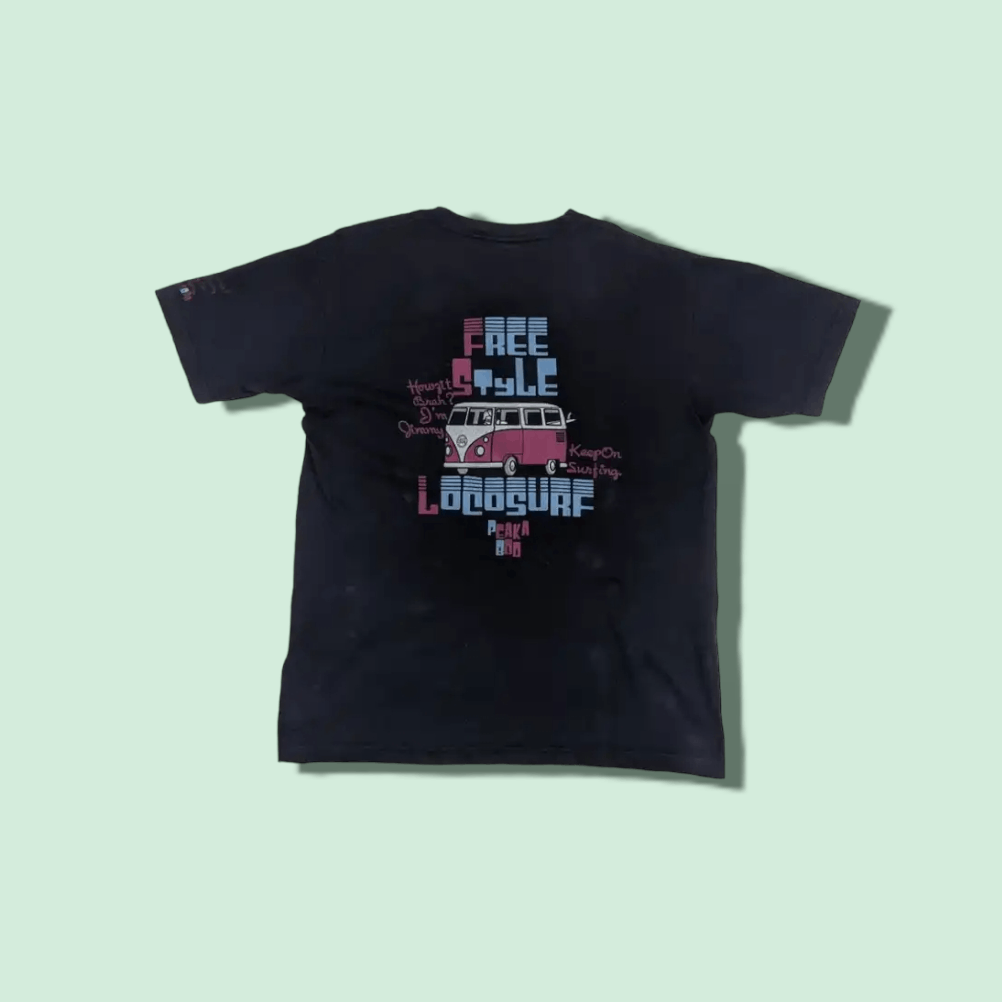 Japanese Brand Vintage Japan PEAKABOO Surf Graphic T-Shirt Size US L / EU 52-54 / 3 - 1 Thumbnail