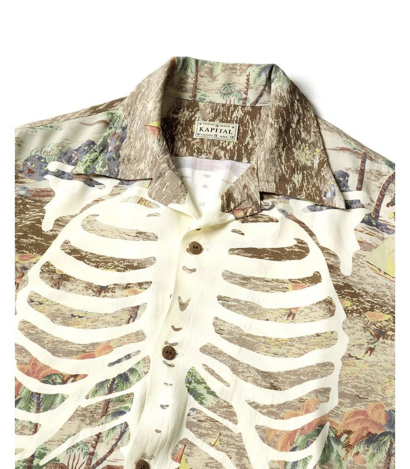 Kapital Kapital bone rayon aloha shirts size 3 Size US L / EU 52-54 / 3 - 3 Thumbnail