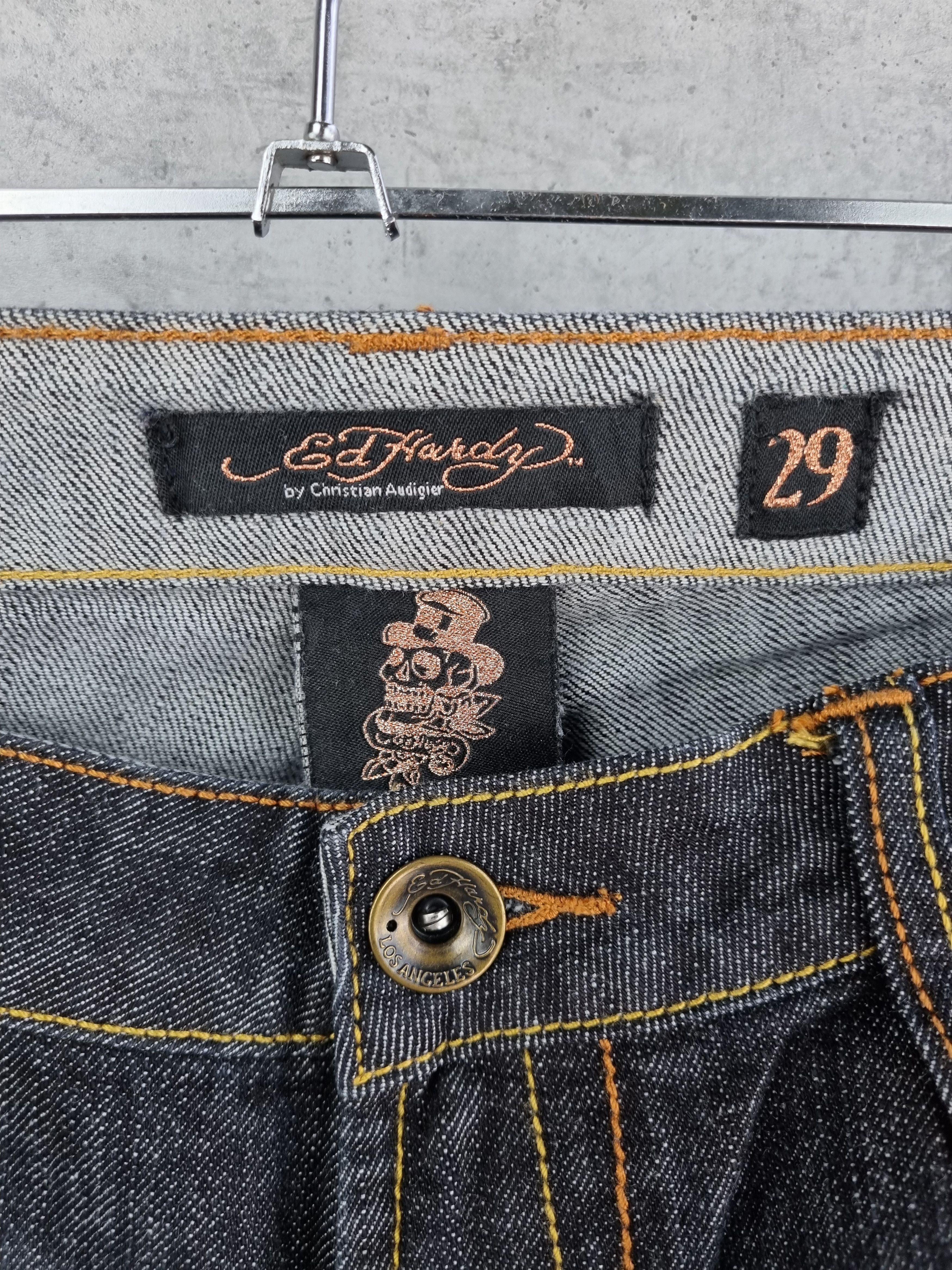 Christian Audigier × Ed Hardy Rare Leather Design Ed Hardy by Christian Audigier Jean Size 29" - 7 Thumbnail