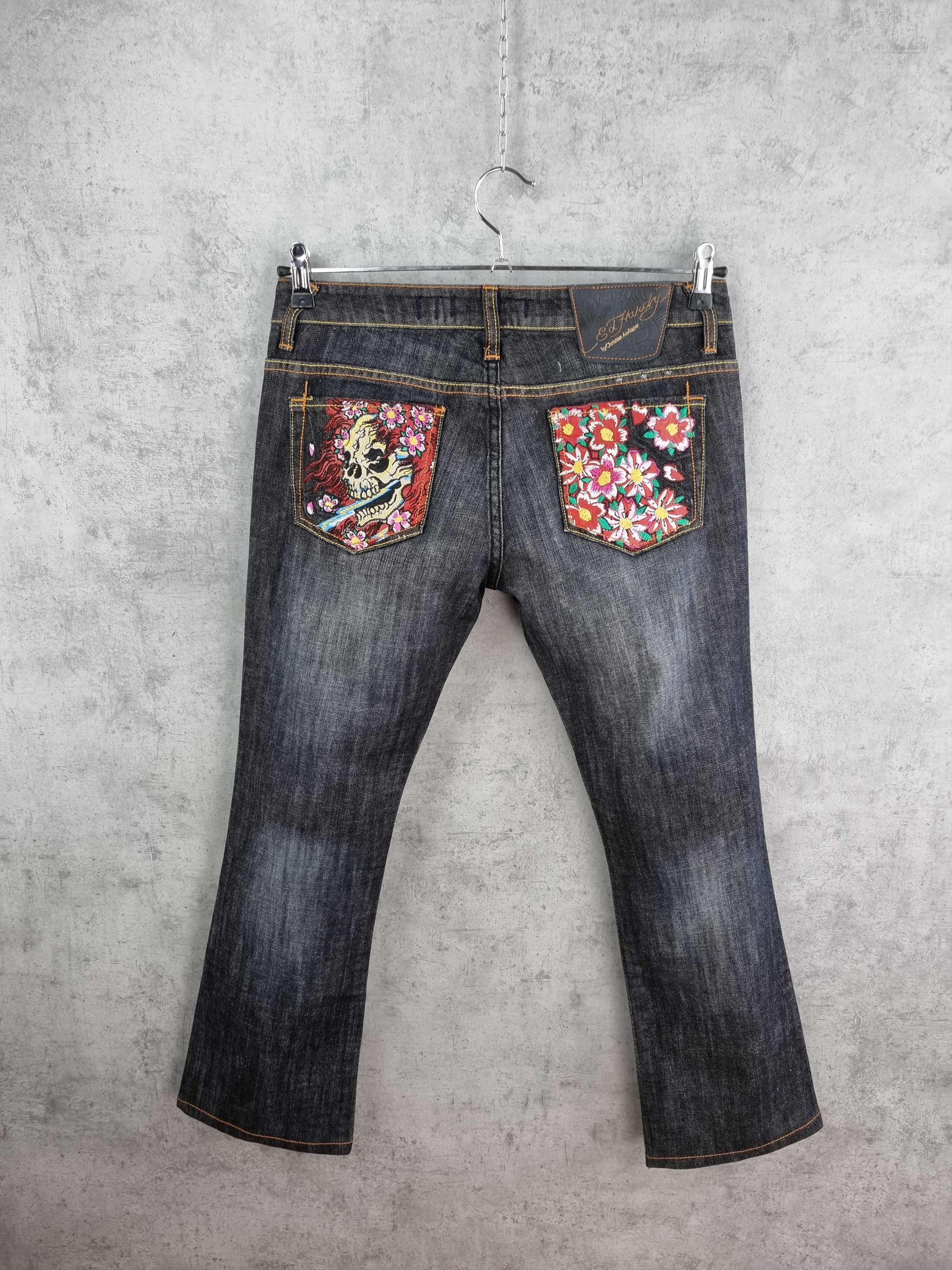 Christian Audigier × Ed Hardy Rare Leather Design Ed Hardy by Christian Audigier Jean Size 29" - 1 Thumbnail
