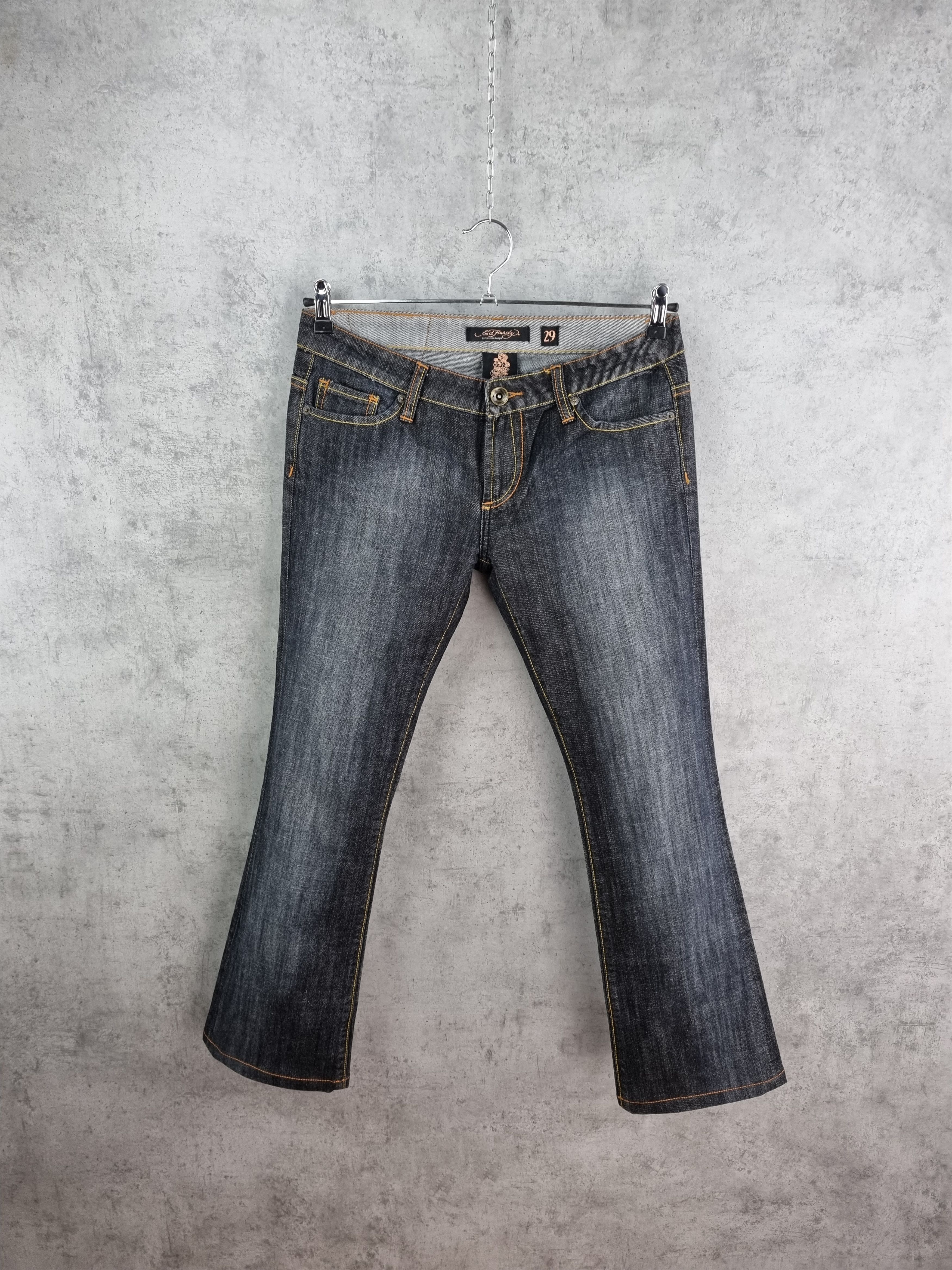 Christian Audigier × Ed Hardy Rare Leather Design Ed Hardy by Christian Audigier Jean Size 29" - 3 Thumbnail