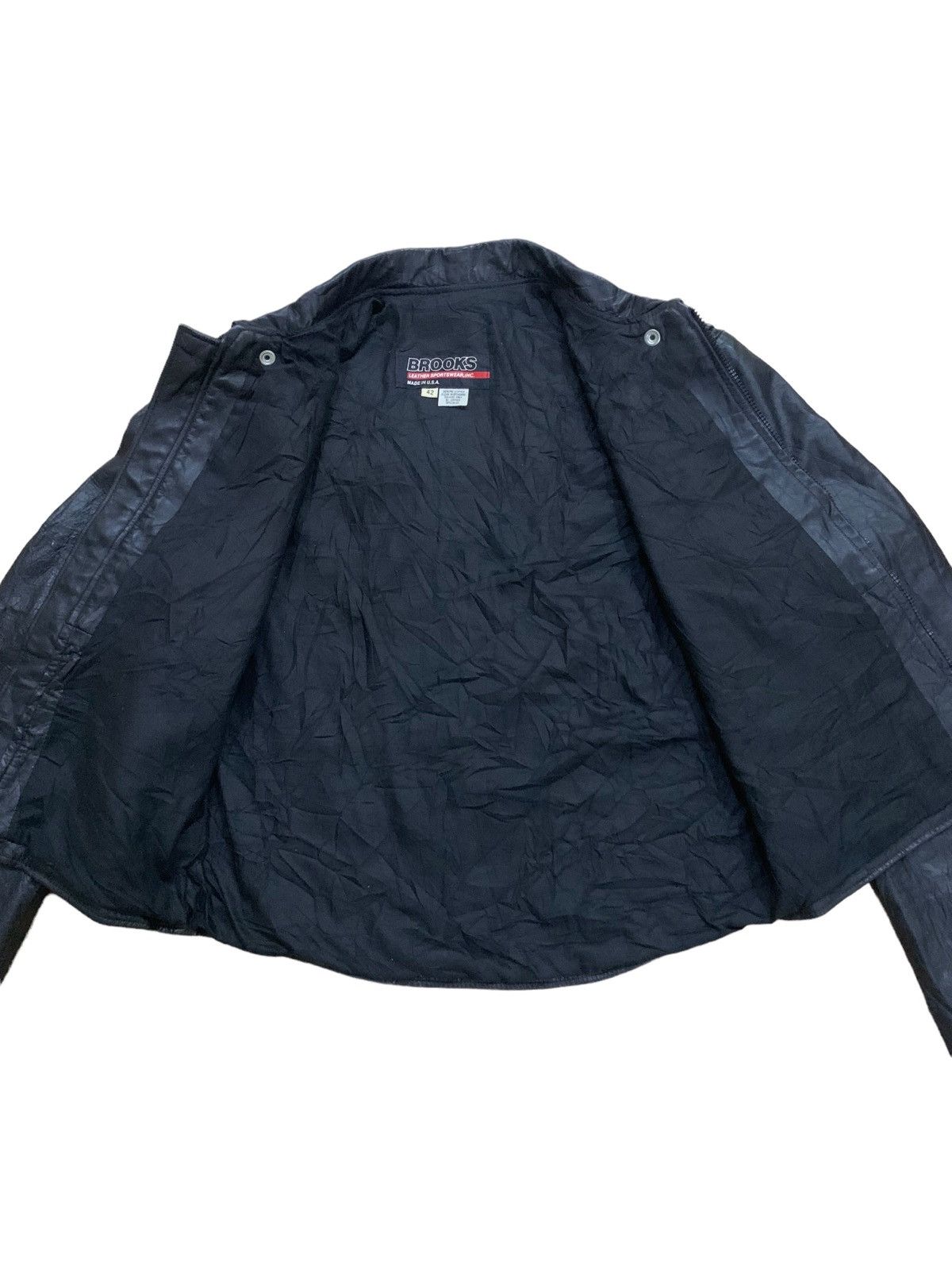 Brooks × Genuine Leather × Leather Vintage Brooks Genuine Leather Biker Jacket Size US XS / EU 42 / 0 - 12 Thumbnail