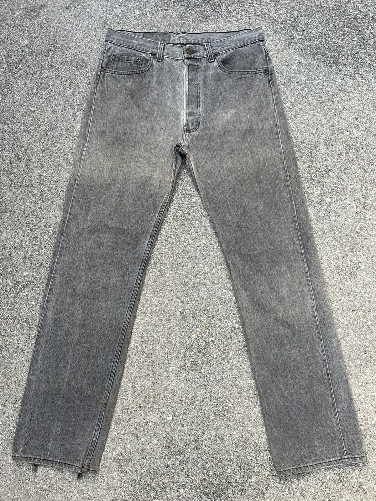 Vintage 1993 Levi's 501 USA Sun Faded Black Denim Jeans