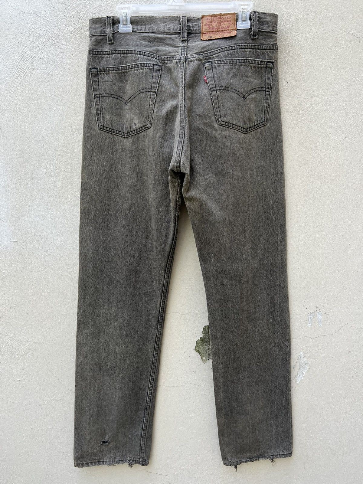 Levi's × Vintage Vintage 1993 Levi’s 501 USA Sun Faded Black Denim Jeans Size US 33 - 14 Thumbnail