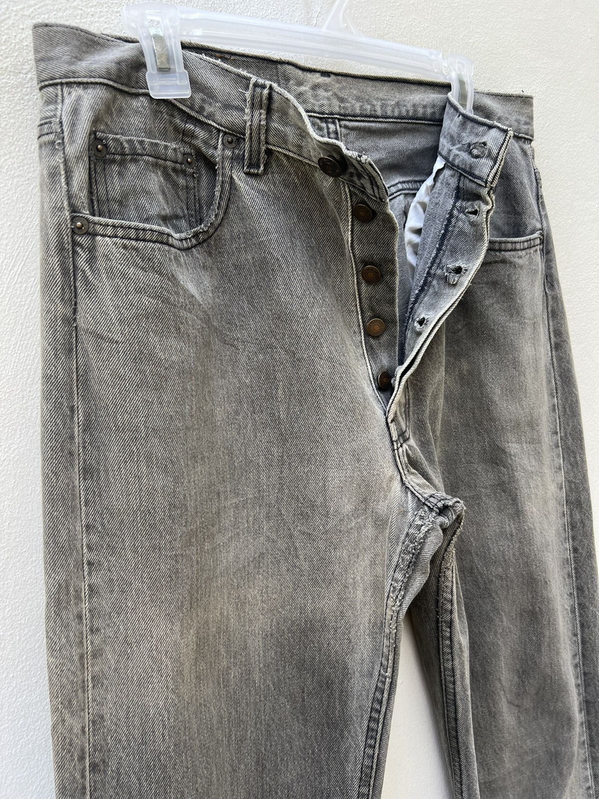 Levi's × Vintage Vintage 1993 Levi’s 501 USA Sun Faded Black Denim Jeans Size US 33 - 8 Thumbnail