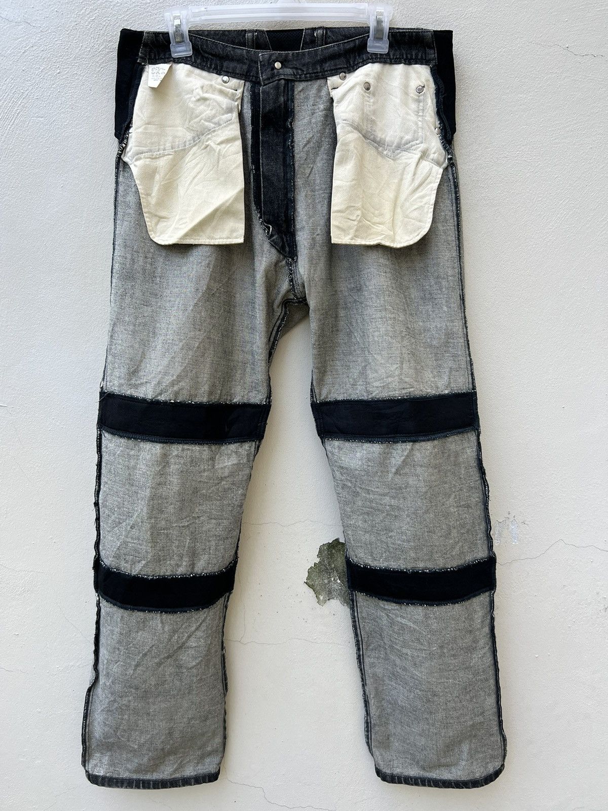 Head Porter Vintage Headporter Japan Faded Black Denim Hybrid Jeans Size US 33 - 22 Thumbnail