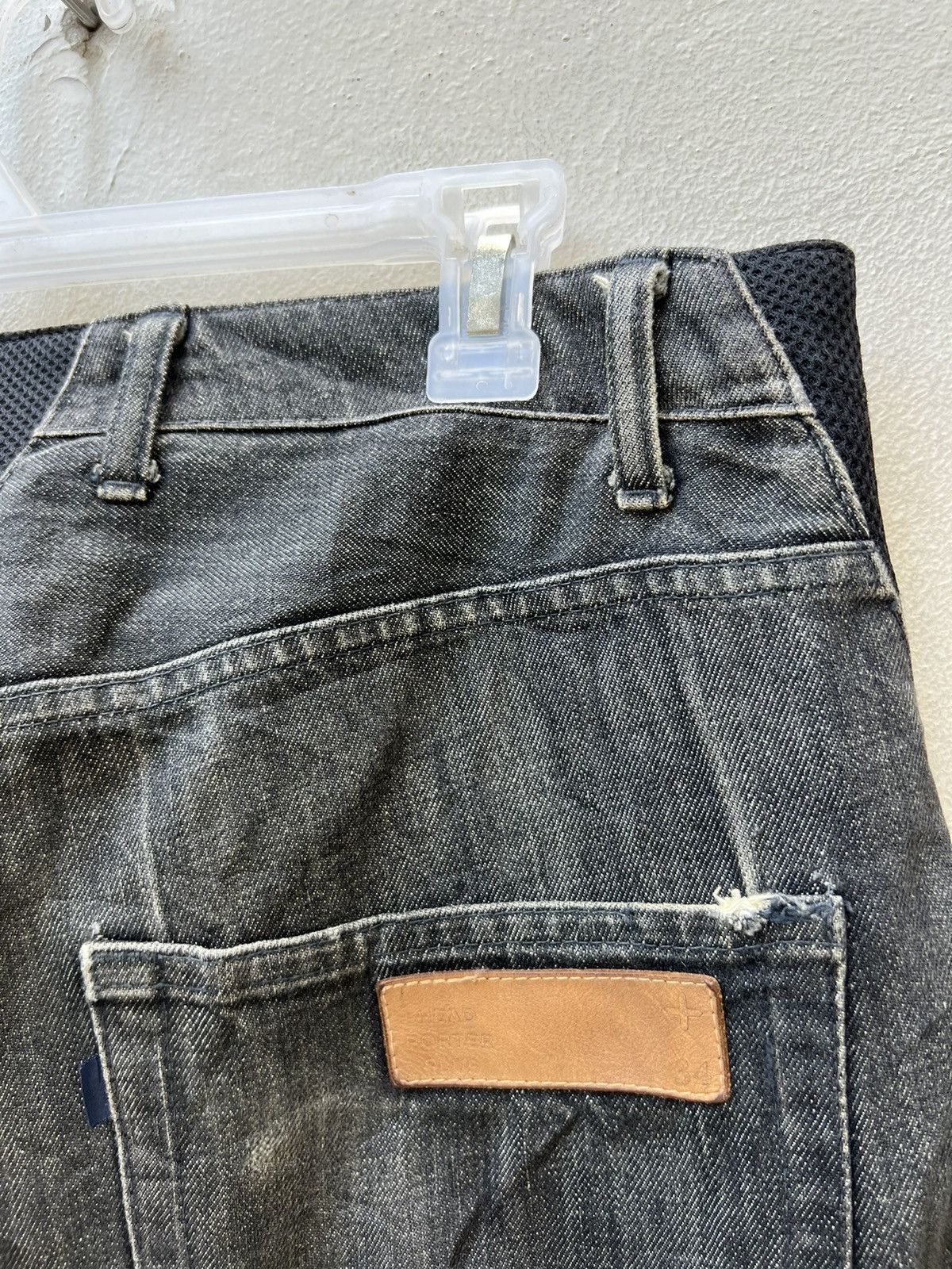Head Porter Vintage Headporter Japan Faded Black Denim Hybrid Jeans Size US 33 - 19 Thumbnail