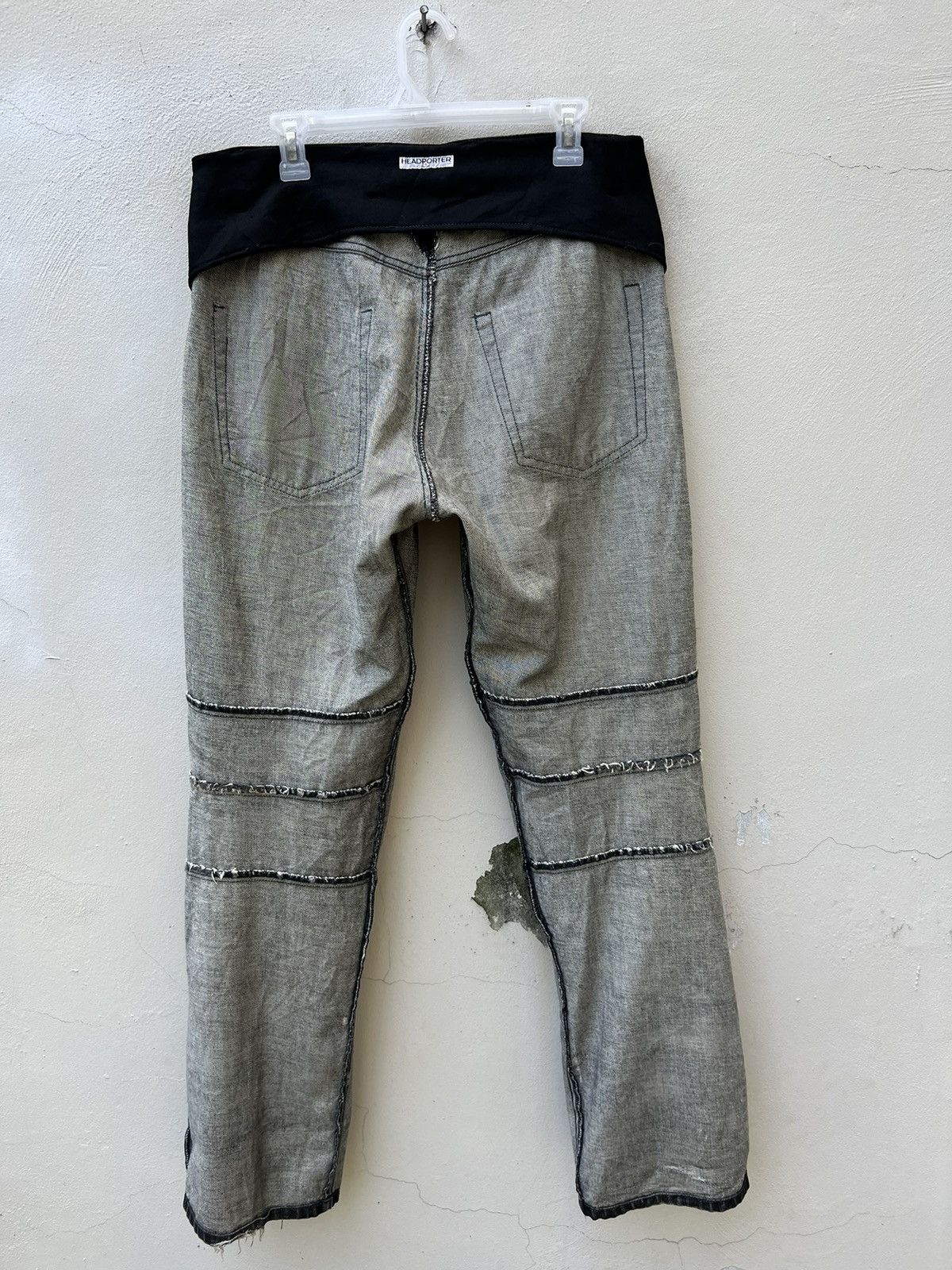 Head Porter Vintage Headporter Japan Faded Black Denim Hybrid Jeans Size US 33 - 23 Thumbnail