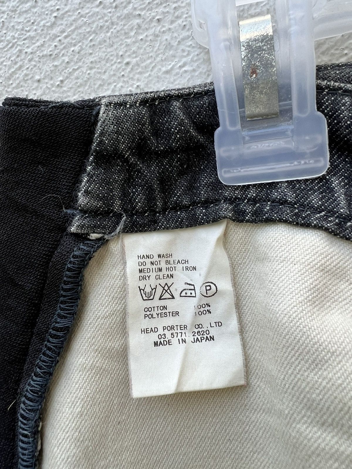 Head Porter Vintage Headporter Japan Faded Black Denim Hybrid Jeans Size US 33 - 25 Thumbnail