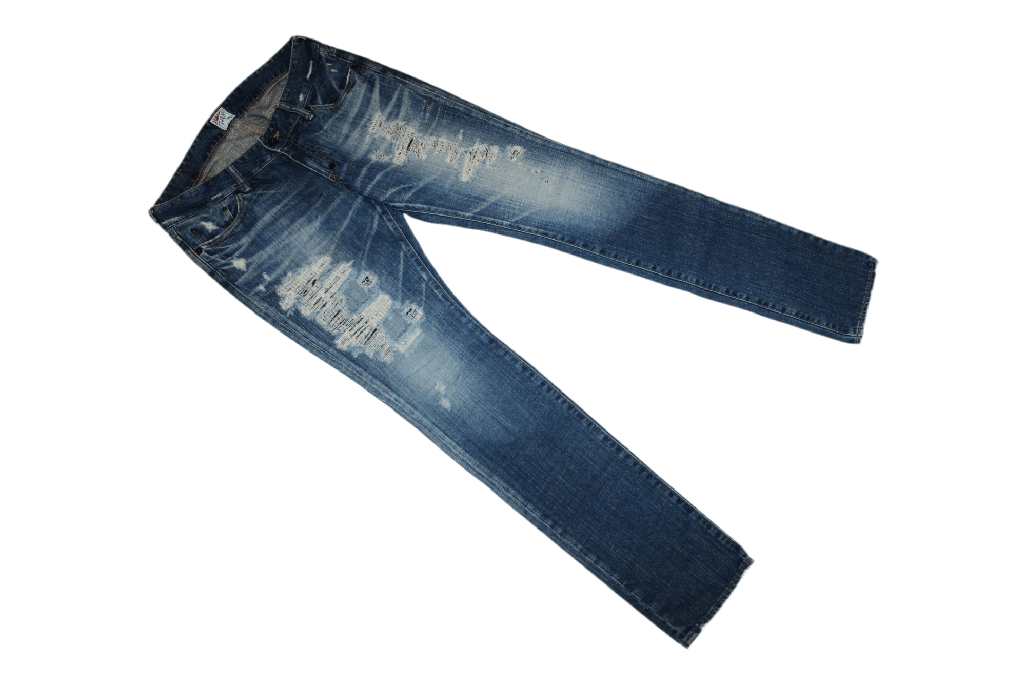 Prps PRPS Distressed Stonewash Selvedge Denim Slim Fit Jeans Size US 32 / EU 48 - 3 Thumbnail