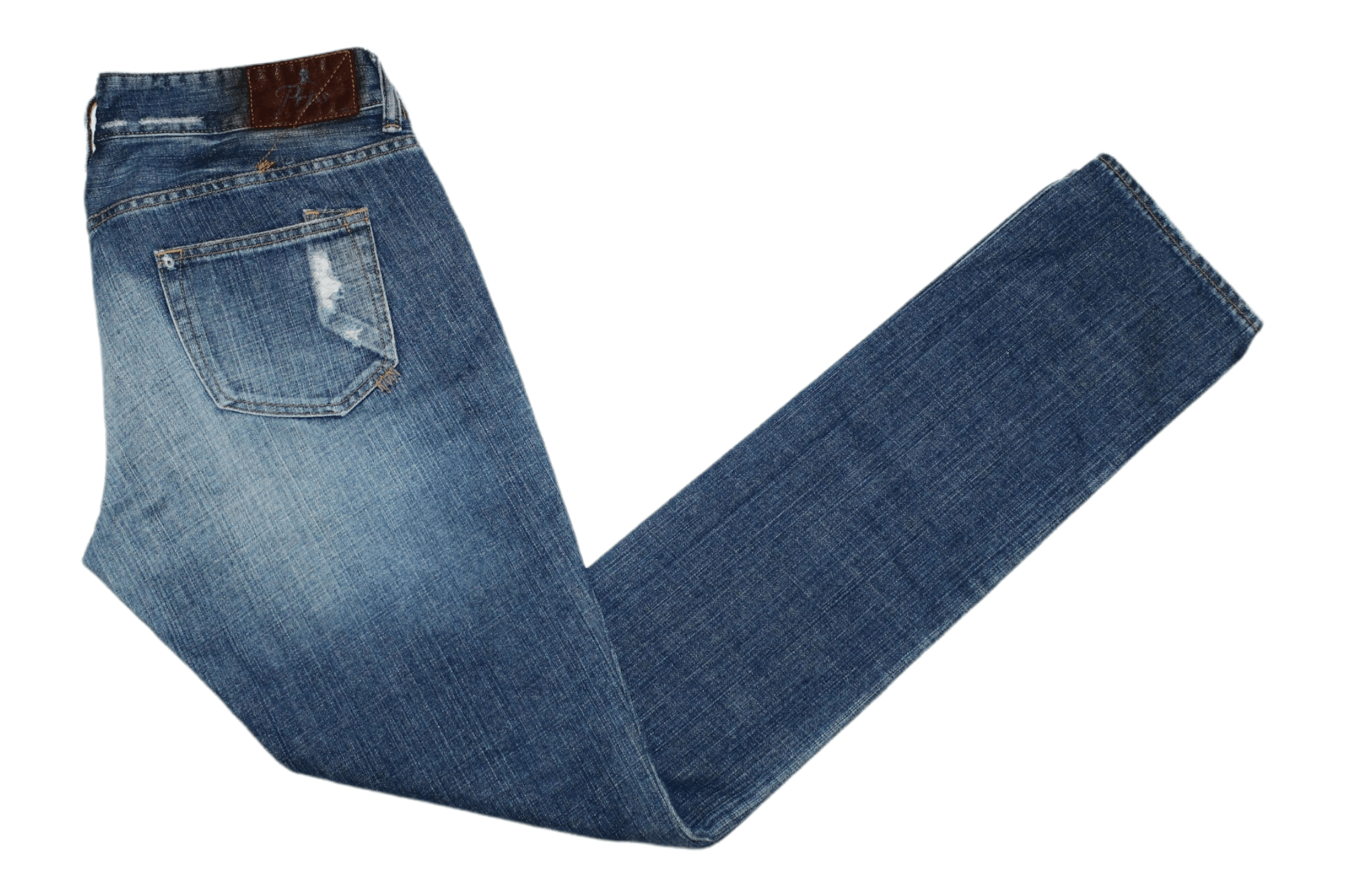 Prps PRPS Distressed Stonewash Selvedge Denim Slim Fit Jeans Size US 32 / EU 48 - 1 Thumbnail