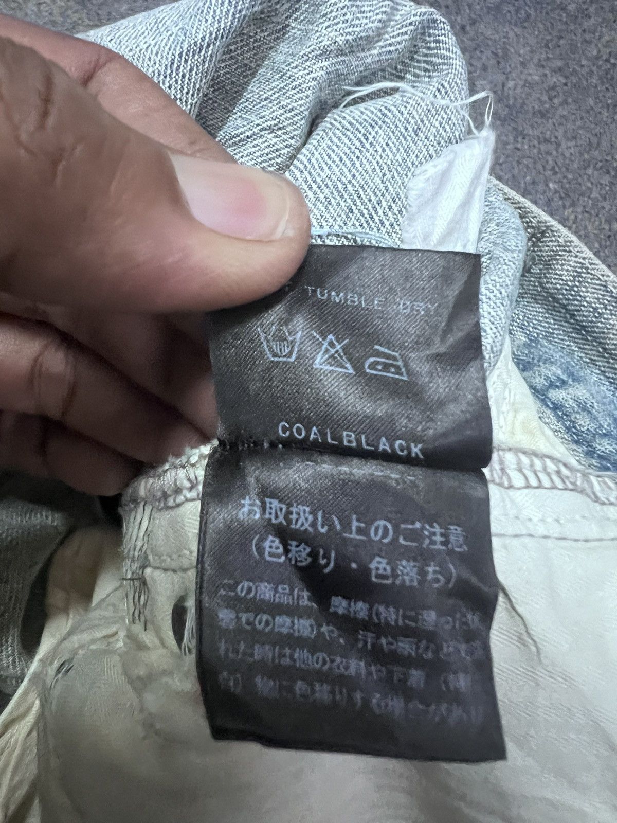 Other FLARED💥 Y2K THRASHED COAL BLACK PATCH WORK SALVAGE DENIM Size US 33 - 13 Thumbnail