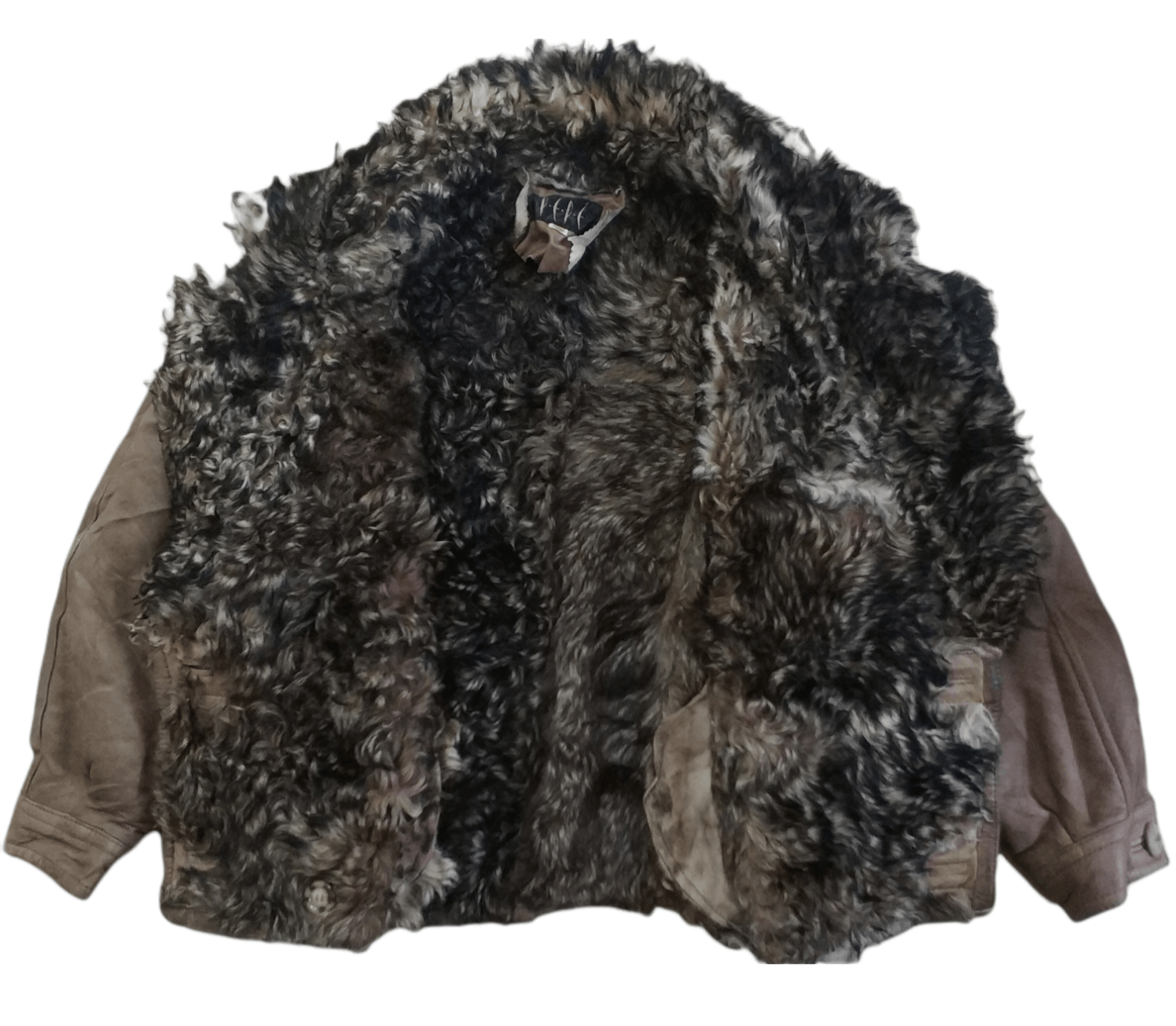 Pepe Jeans 🔥Pepe Traditional For Women Faux Fur Leather Jacket Size L / US 10 / IT 46 - 2 Thumbnail