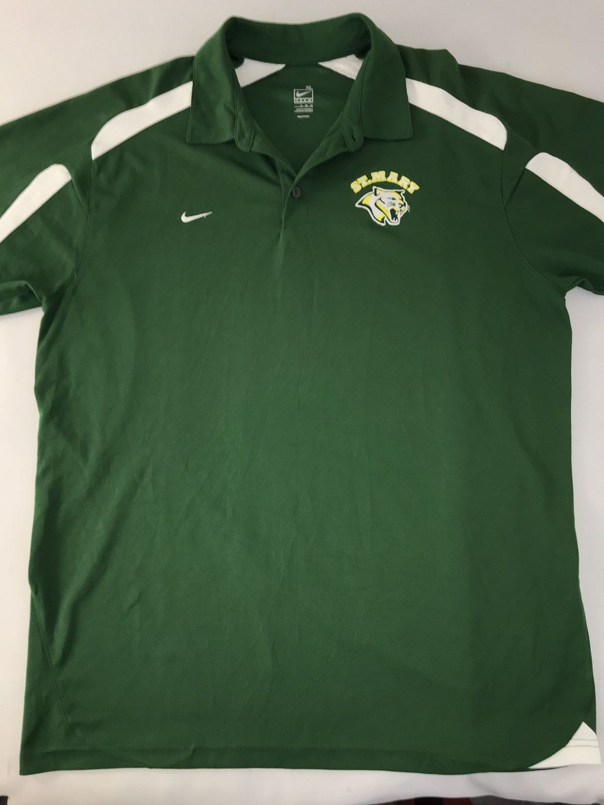 Nike × Vintage St. Marys Nike Team Embroidery Logo Core Green Polo Tee Size US XL / EU 56 / 4 - 3 Thumbnail