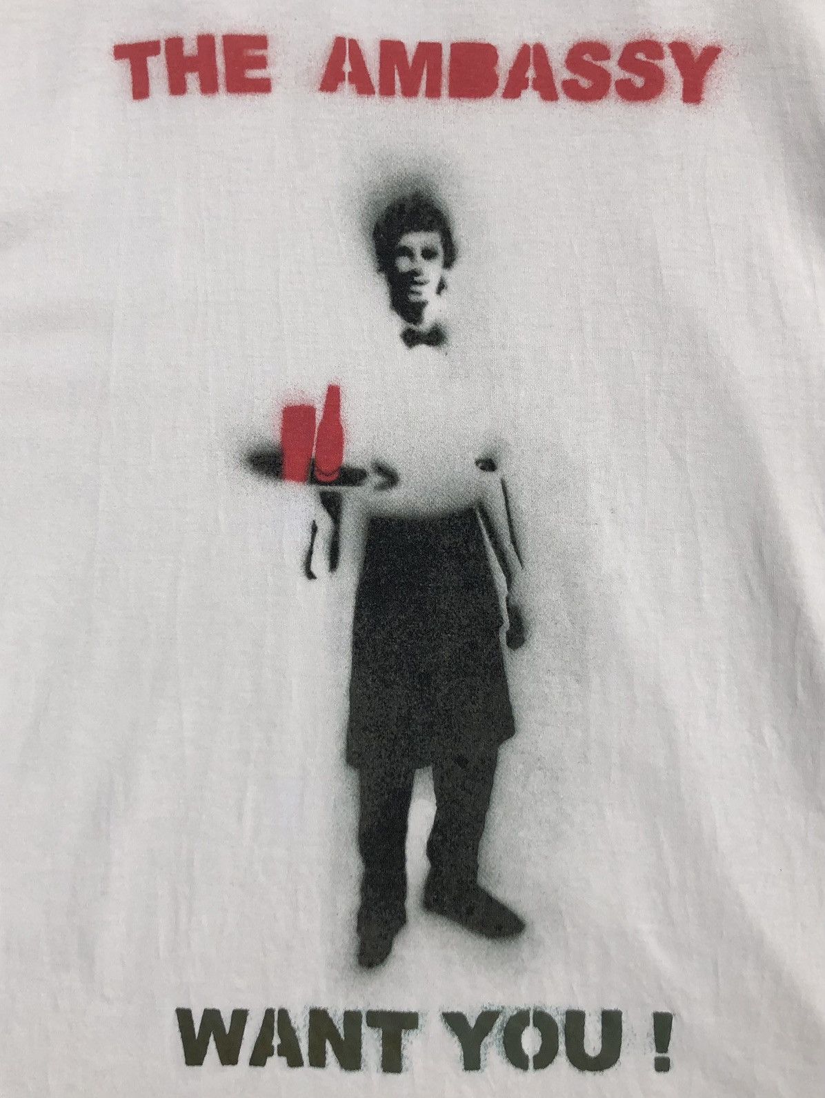 Uniqlo RARE🔥 The Ambassy Want You Waiter Character T-shirt Tee Size US L / EU 52-54 / 3 - 2 Thumbnail
