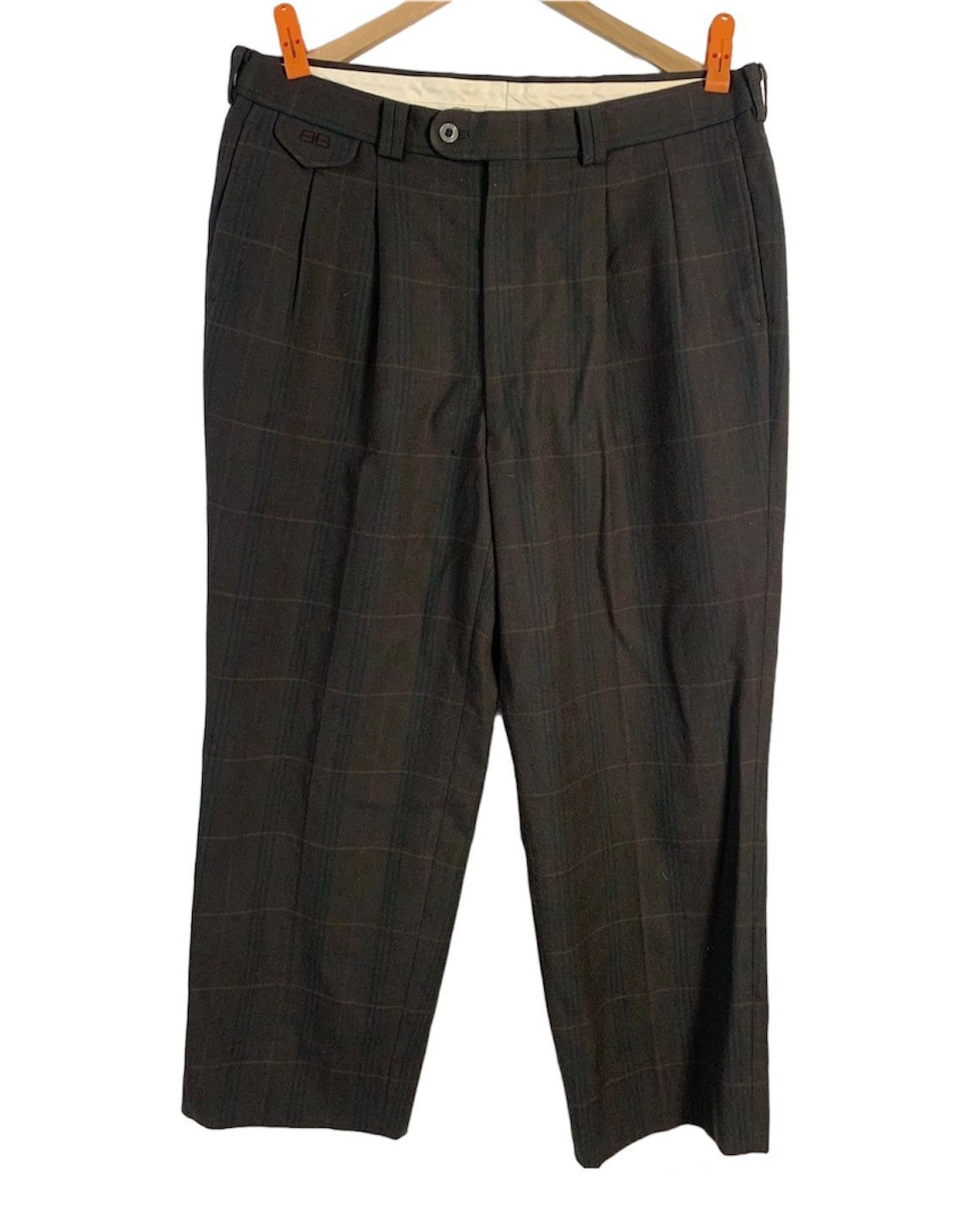Balenciaga Balenciaga Checkered Wool Casual Pants Size US 34 / EU 50 - 1 Thumbnail