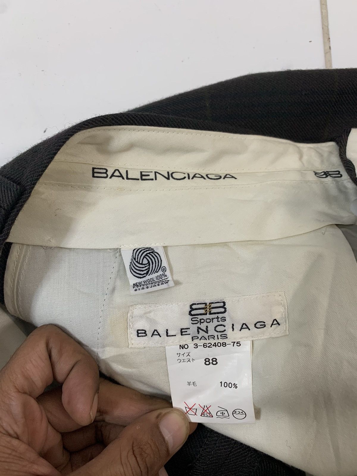Balenciaga Balenciaga Checkered Wool Casual Pants Size US 34 / EU 50 - 10 Thumbnail