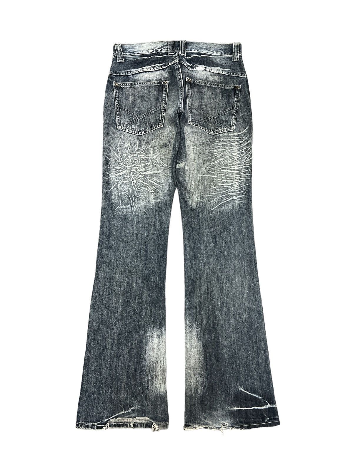 Japanese Brand FLARED💥SORRIDERE DISTRESSED DENIM PANT Size US 30 / EU 46 - 6 Thumbnail