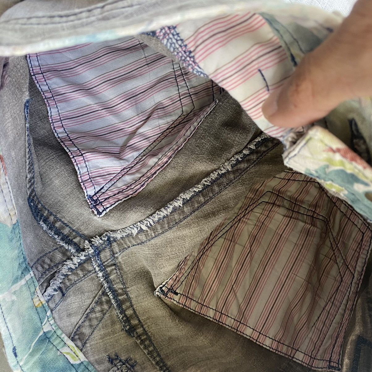 Japanese Brand × Marithe + Francois Girbaud × Vintage Marithe Francois Girbaud distressed patchwork Size US 29 - 8 Thumbnail