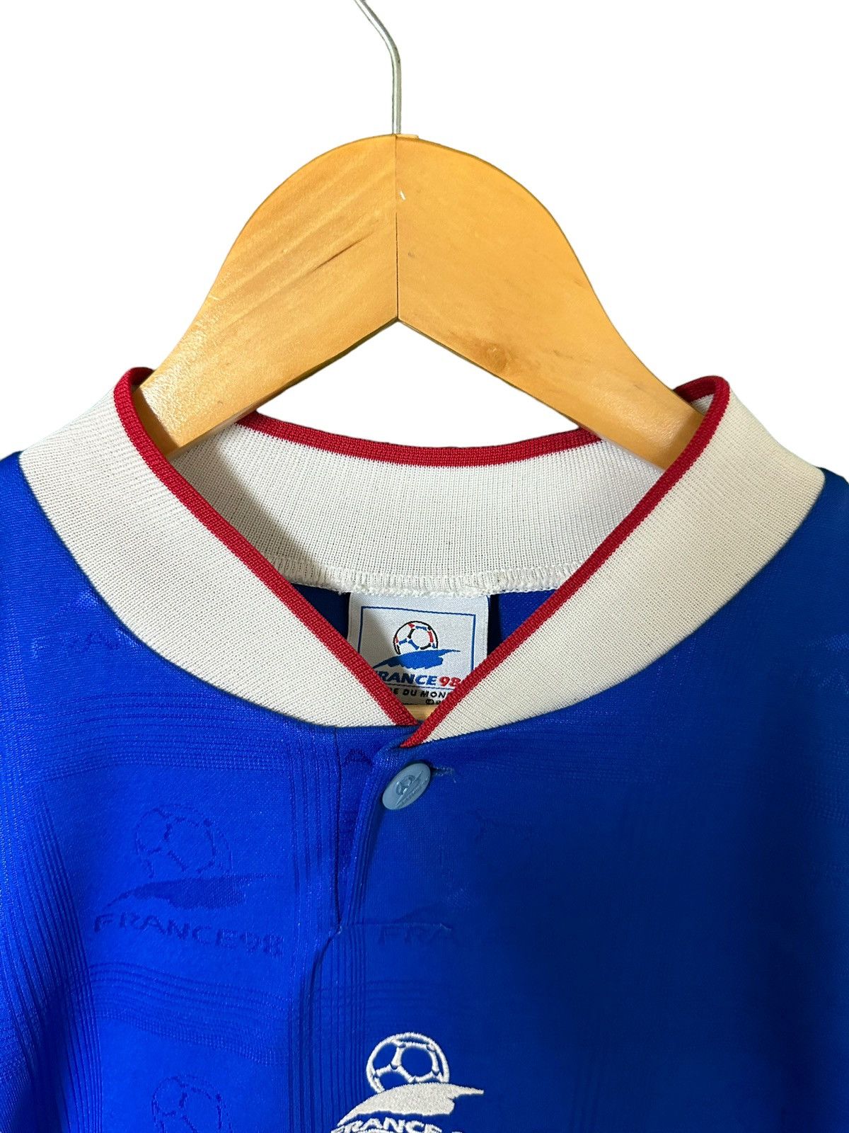 Vintage Vintage 90s France 98 Coupe Du Monde Jersey Size US XL / EU 56 / 4 - 4 Thumbnail