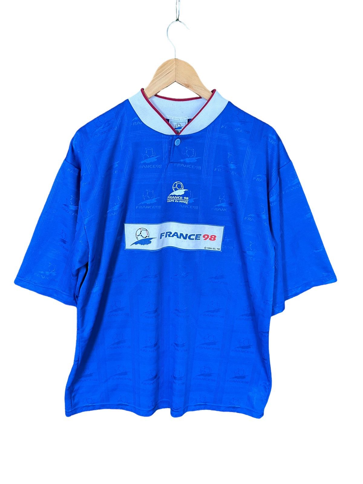 Vintage Vintage 90s France 98 Coupe Du Monde Jersey Size US XL / EU 56 / 4 - 1 Thumbnail