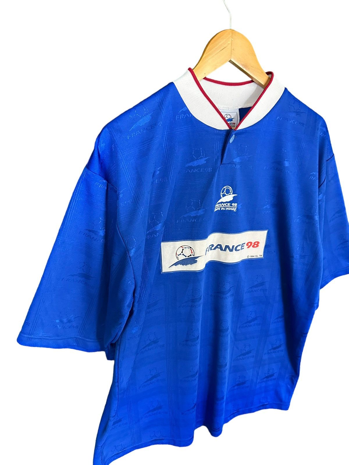Vintage Vintage 90s France 98 Coupe Du Monde Jersey Size US XL / EU 56 / 4 - 2 Thumbnail