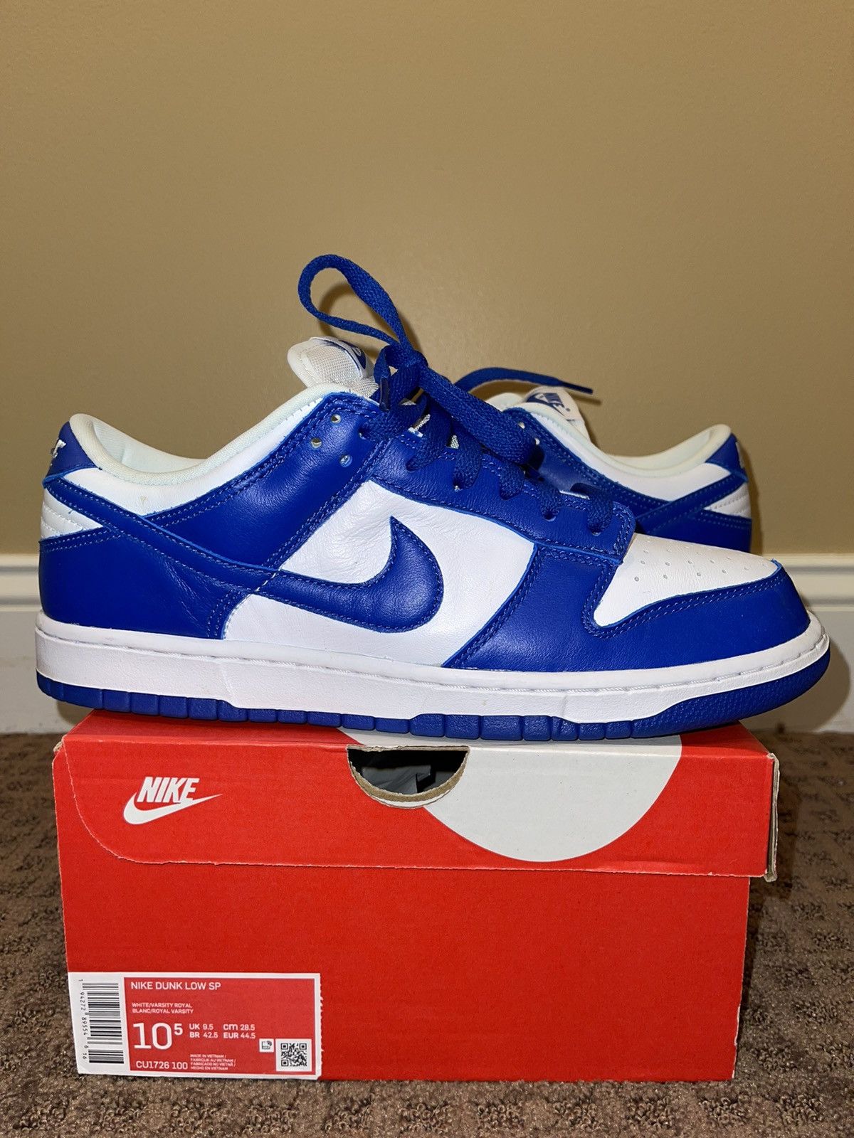Nike Nike Dunk Low SP Kentucky Blue 2020 Size US 10.5 / EU 43-44 - 9 Thumbnail