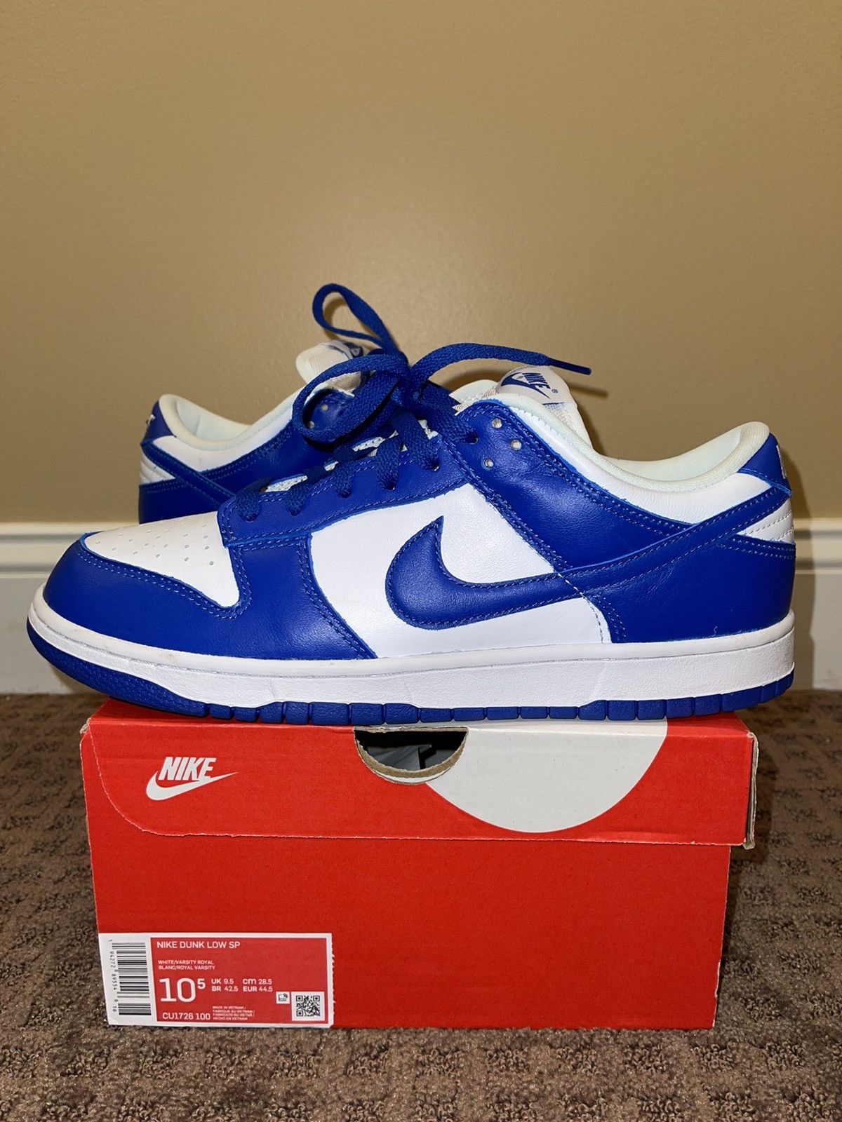 Nike Nike Dunk Low SP Kentucky Blue 2020 Size US 10.5 / EU 43-44 - 8 Thumbnail