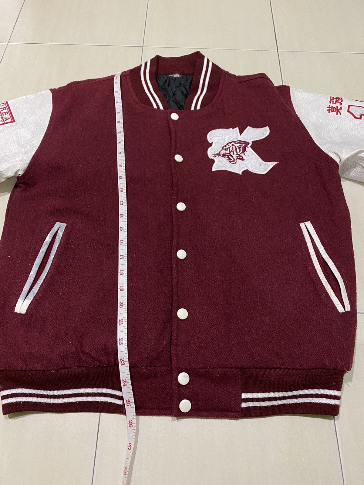 Vintage Vintage Korea University varsity leather jacket Size US L / EU 52-54 / 3 - 9 Thumbnail