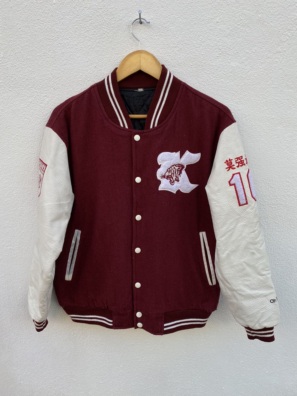 Vintage Vintage Korea University varsity leather jacket Size US L / EU 52-54 / 3 - 2 Thumbnail