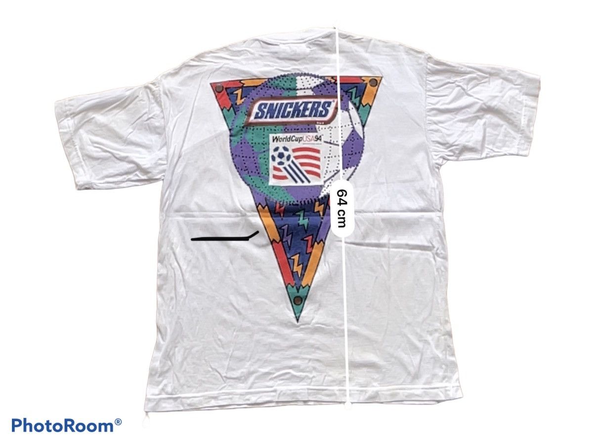 image of Vintage Fifa World Cup 94 Usa Snickers Bar in White, Men's (Size Medium)