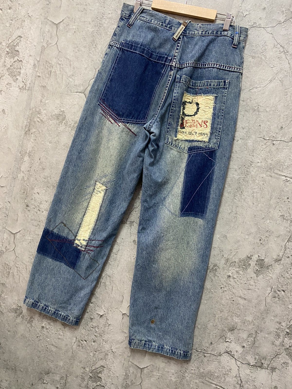 JNCO Vintage Paco Jeans Baggy Denim Pants Distressed Size US 30 / EU 46 - 12 Thumbnail